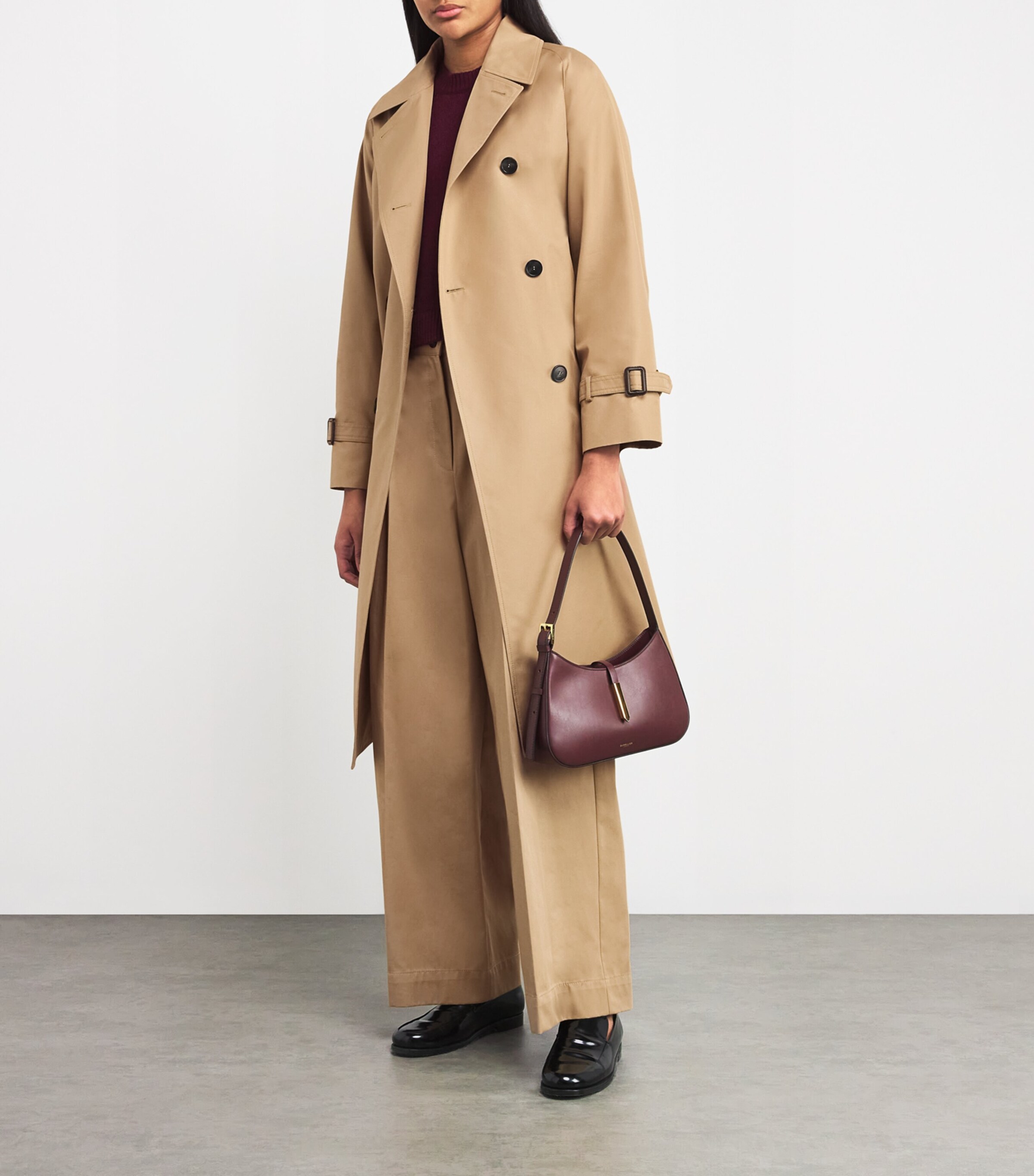 コート Max Mara PAROLE GABARDINE RAINCOAT Reversible trench coat in water-repellent gabardine, beige
