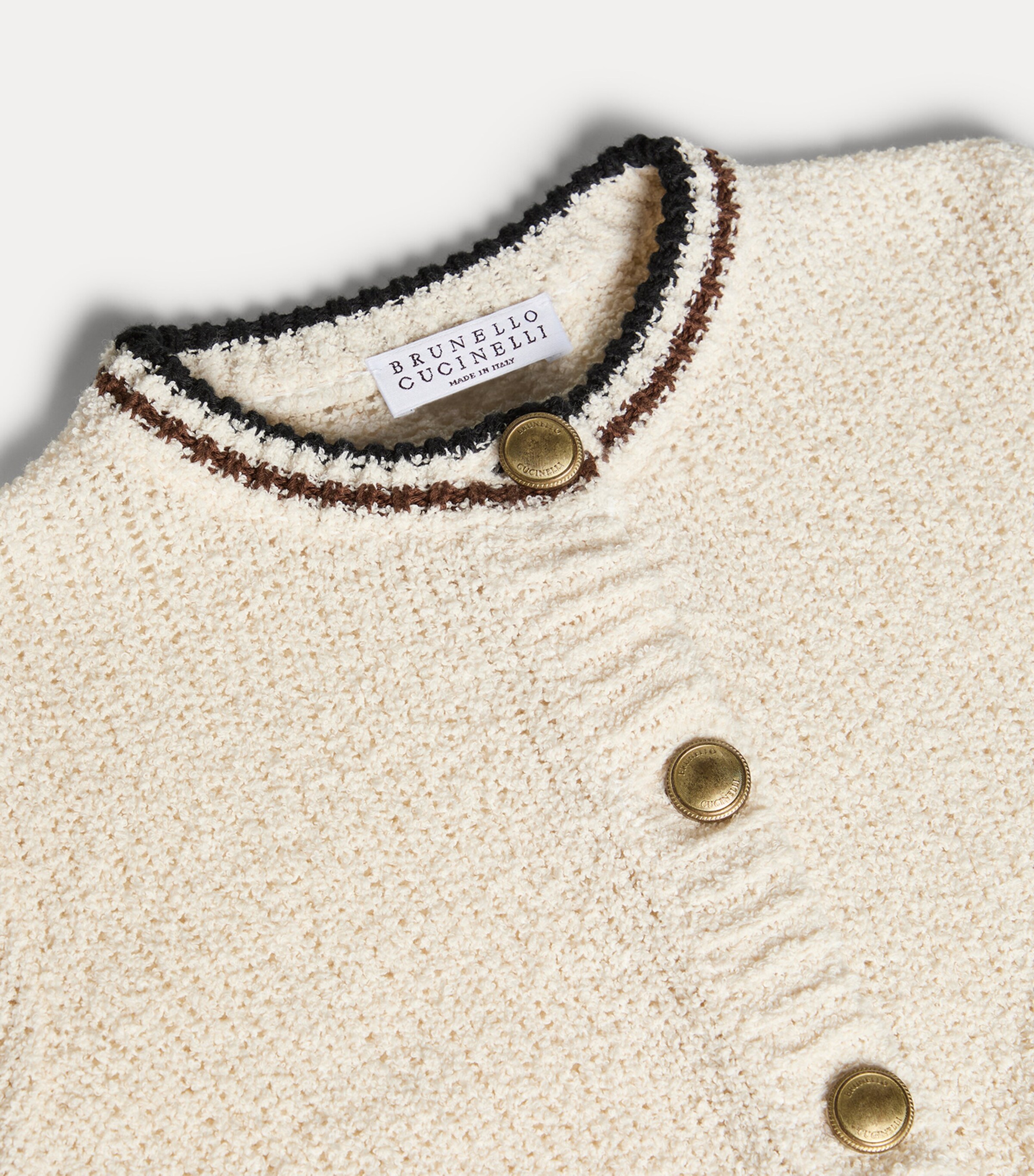 Brunello Cucinelli Kids Cotton-Blend Cardigan (4-6 Years) Image 3