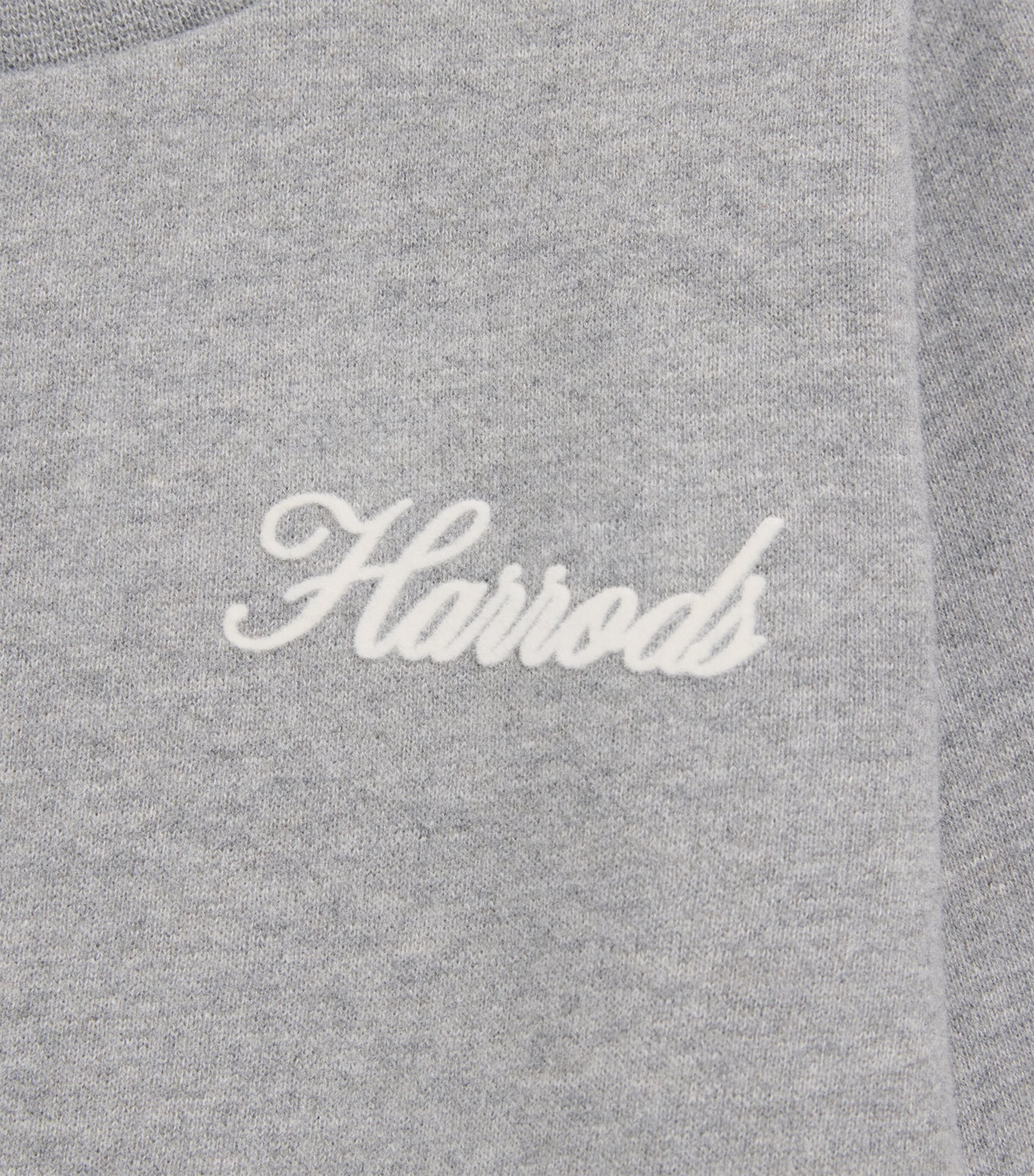 Harrods Cotton Jersey Flocked Logo Sweatshirt (2-8 Years) Grey Image 3