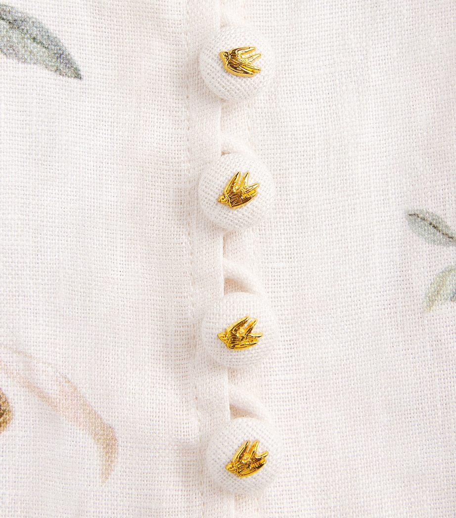 Linen Rebellion Floral Midi Dress CRMAV CREAM AVIARY Image 5