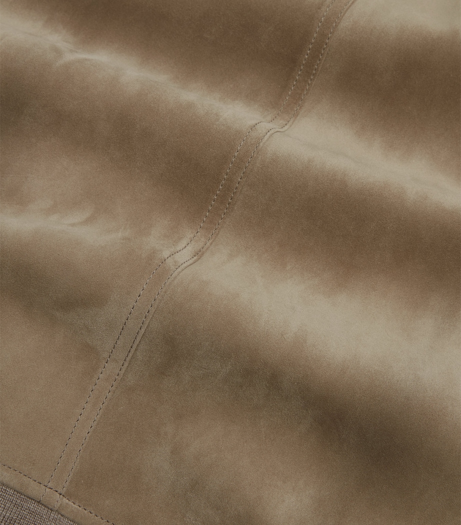 Suede Harrington Jacket 050LIGHT GREY Image 7