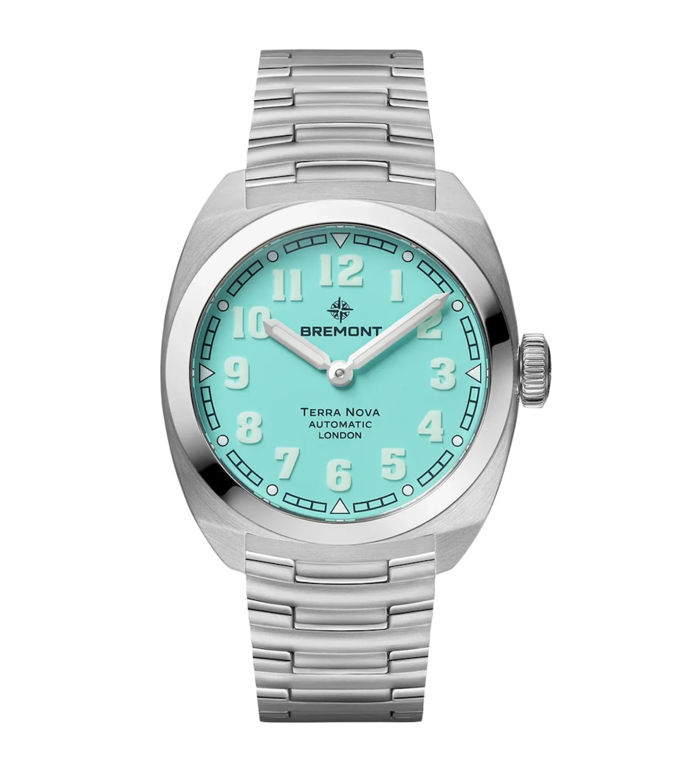 Bremont Stainless Steel Terra Nova Watch 38mm Turquoise