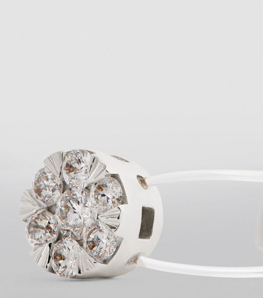 White Gold and Diamond Floating Ring WHITE GOLD Image 6