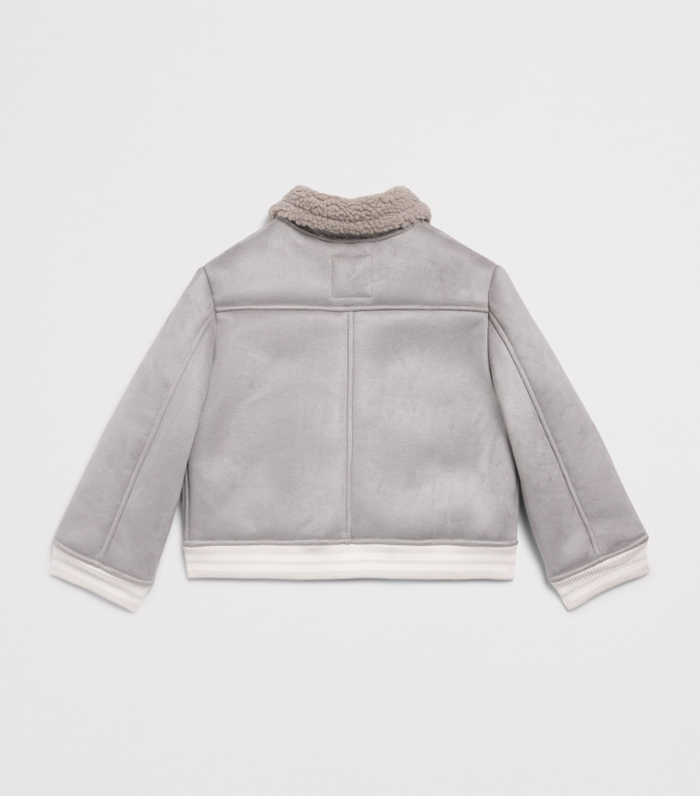 Eleventy Kids Collared Bomber Jacket (2-16 Years) Grey Image 2