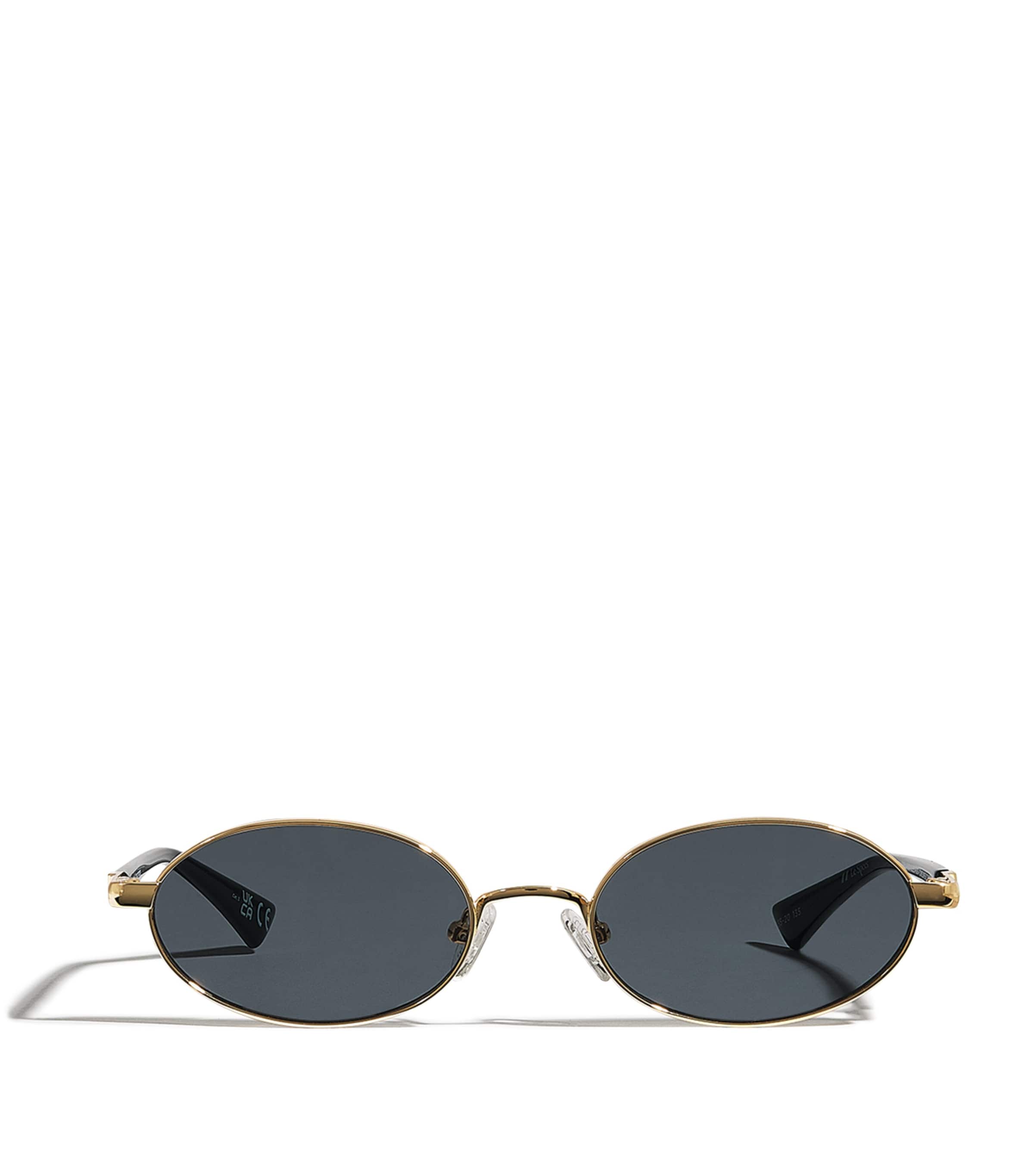 Le Specs Icicle Oval Sunglasses Gol