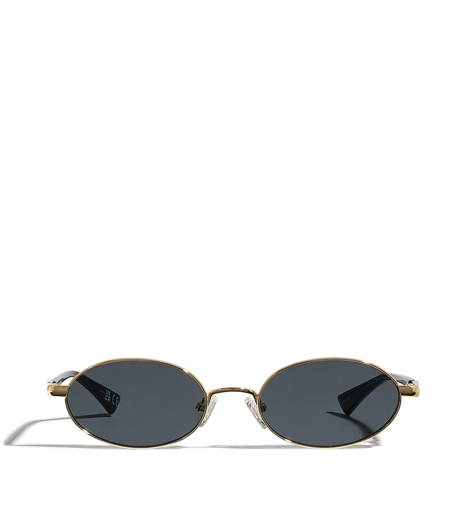 Le Specs Icicle Oval Sunglasses Gol Image 1