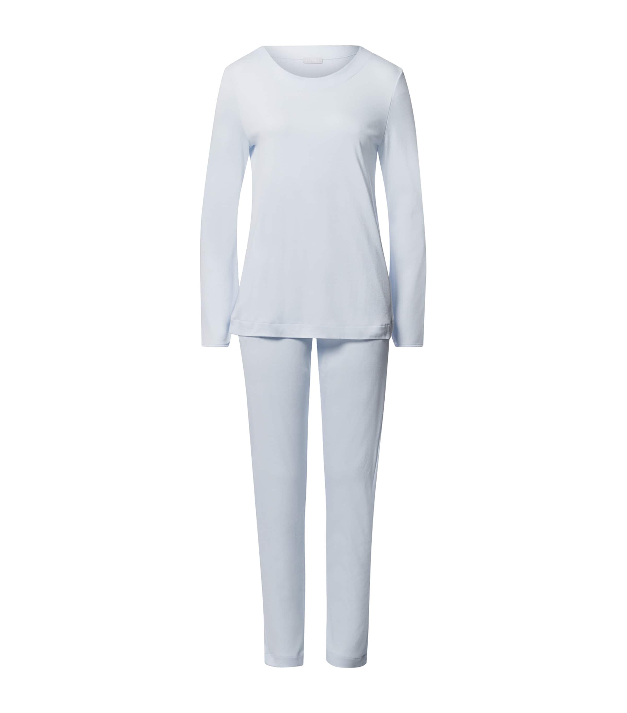 Hanro Cotton Malena Pyjama Set In Blue