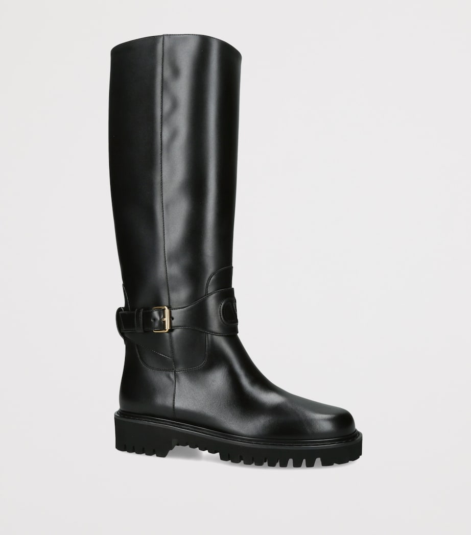 Valentino Garavani Leather Boots 40 Black Image 2