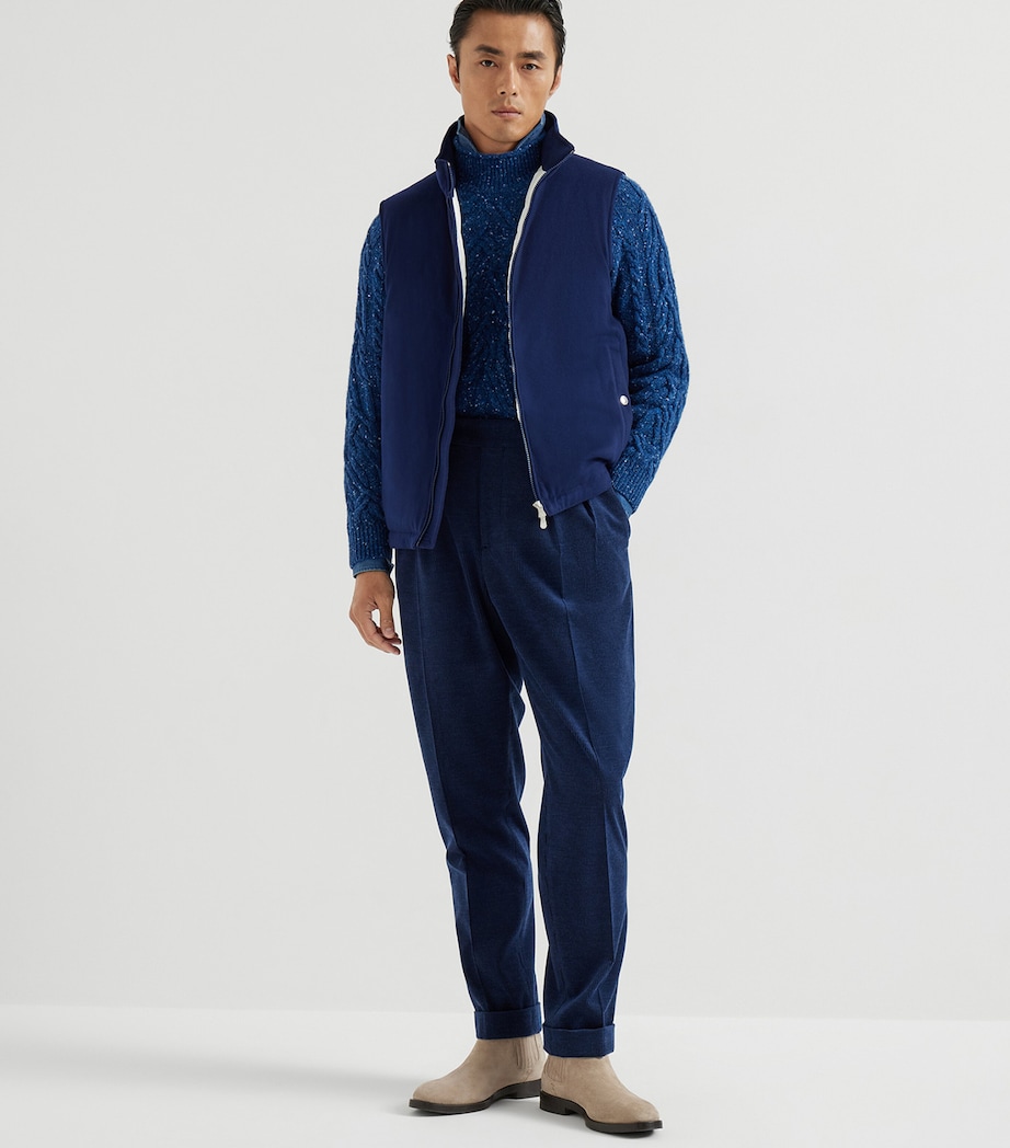 Down-Fill Wool Flannel Gilet CXZ60 Image 2