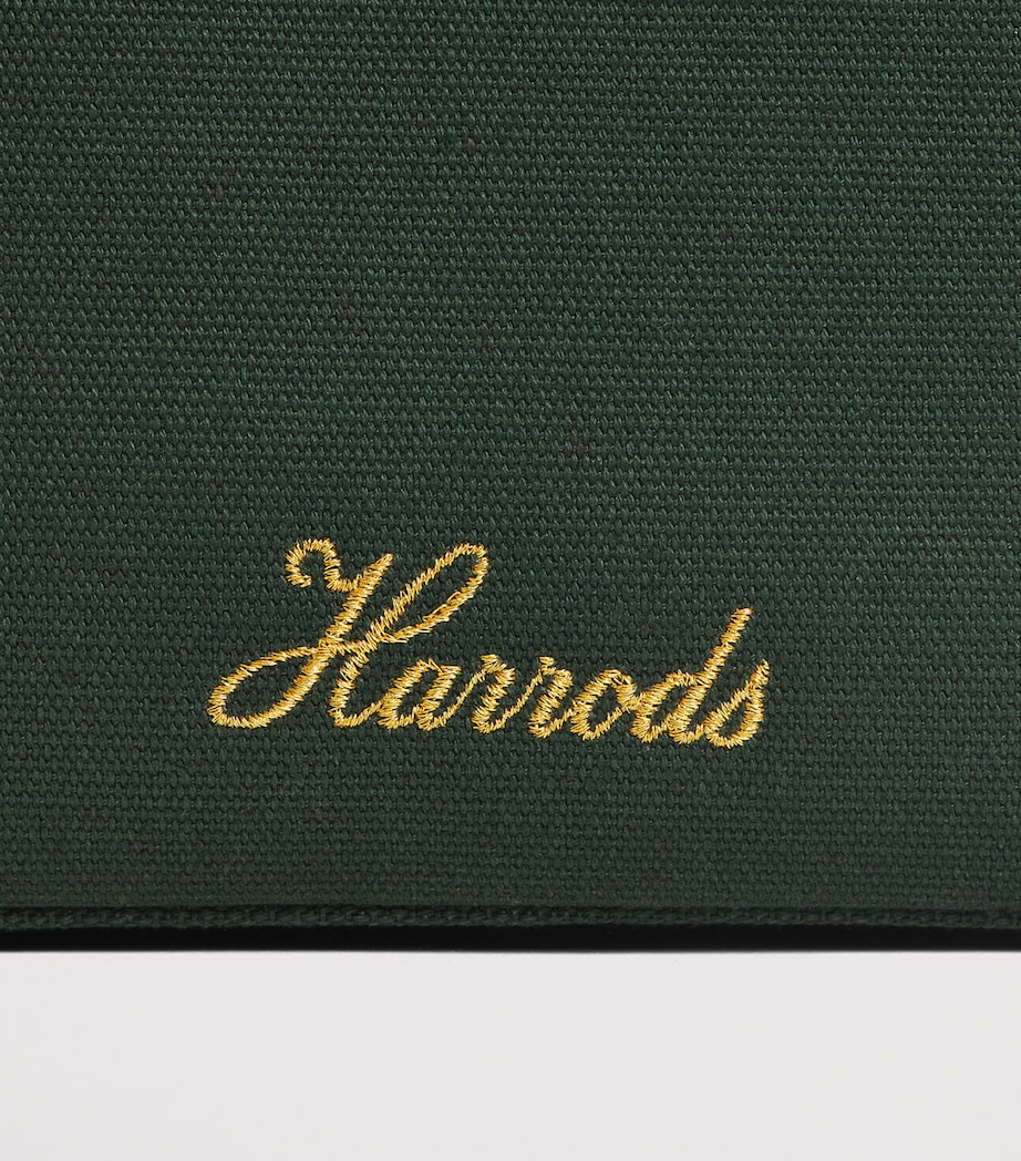 Harrods Canvas Horse Tote Bag Green Image 3