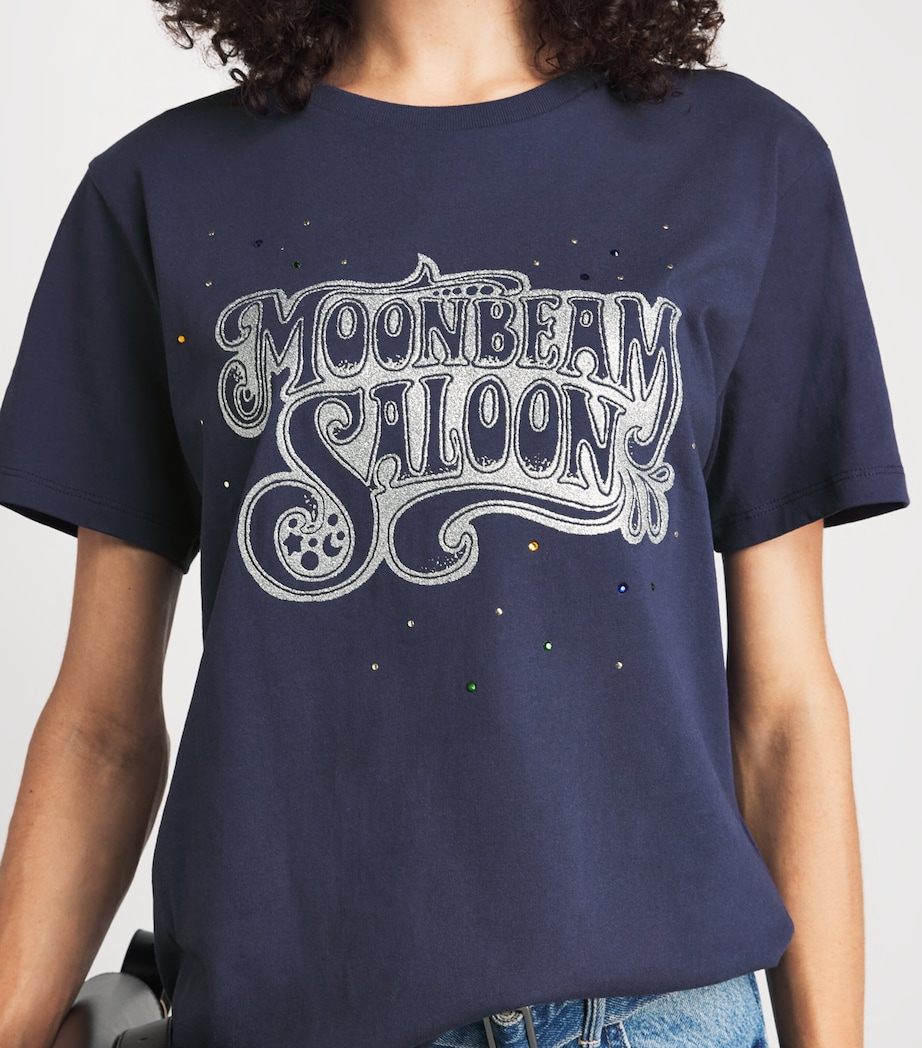 MOTHER Womens Cotton The Rowdy T-Shirt Moonbeam Saloon Image 3