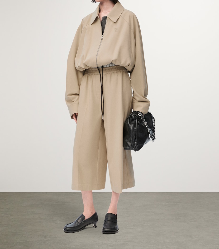 Cotton-Blend Drawstring-Hem Balloon Jacket BEIGE Image 2