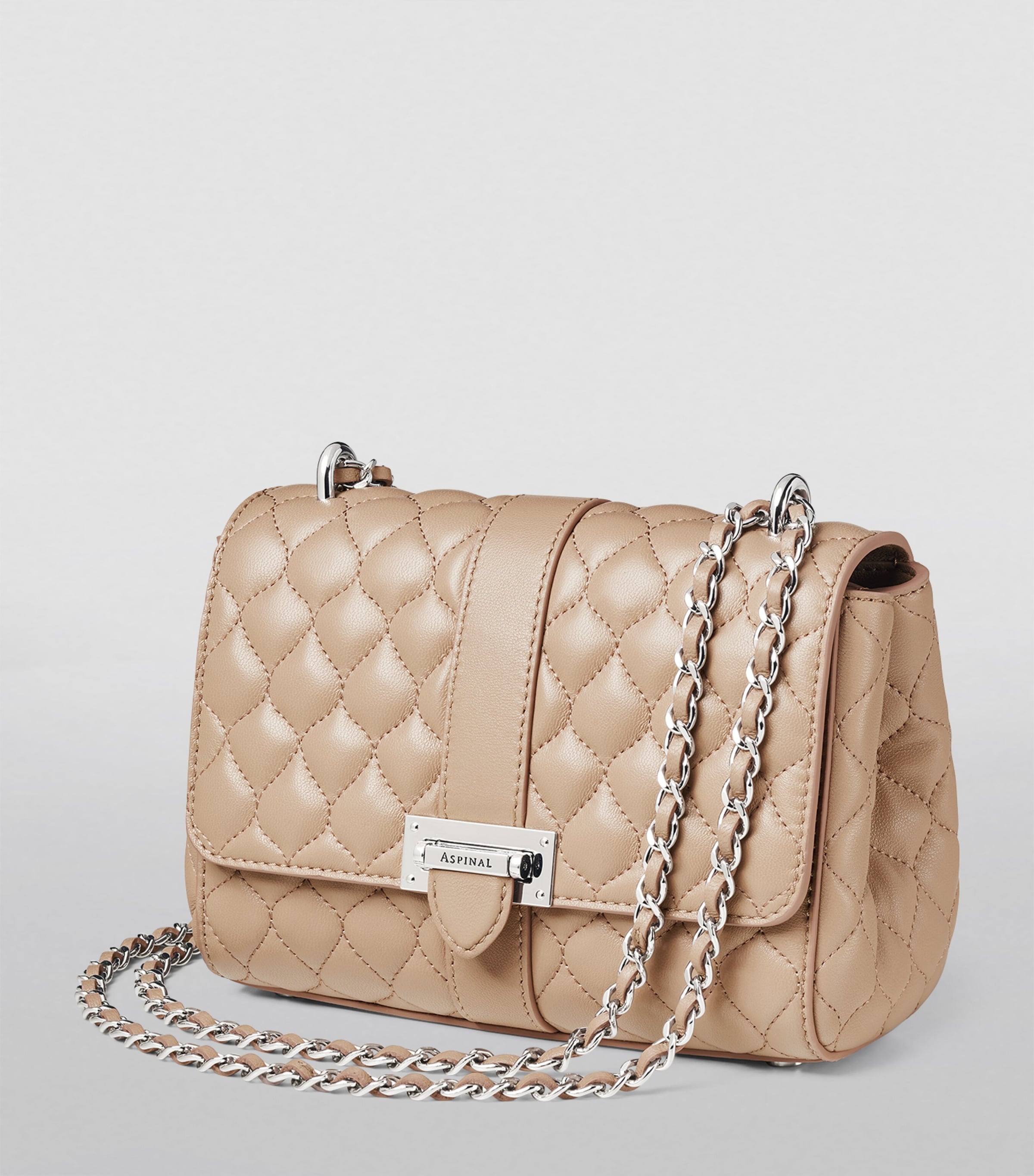 Leather Lottie Shoulder Bag TAUPE Image 5