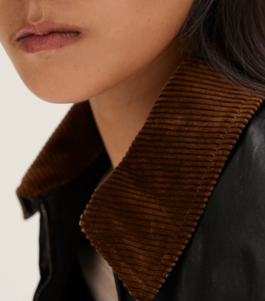 Coated Cotton Poplin Bomber Jacket F0002 Image 5