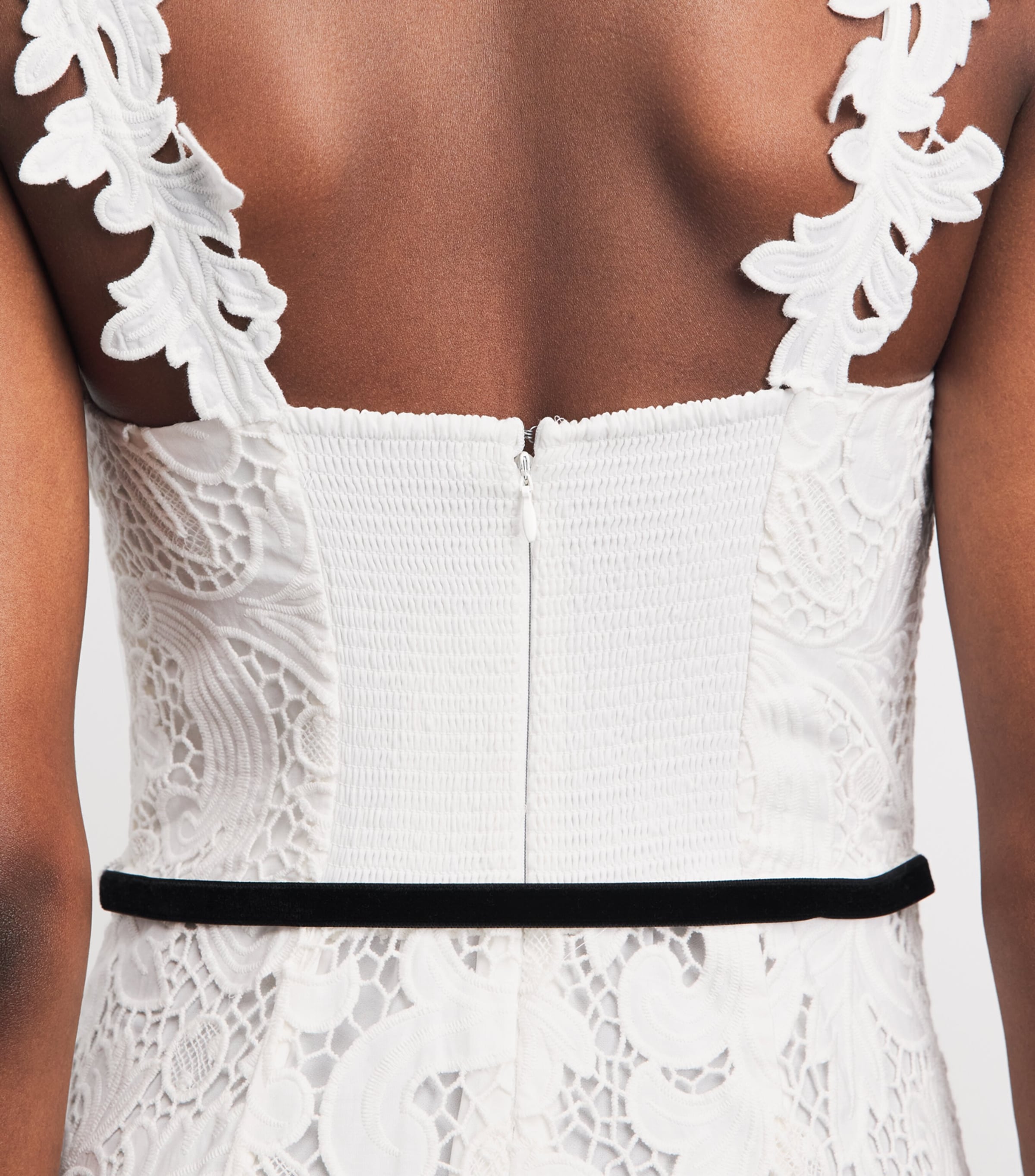 Alice+Olivia Womens Lace Calla Maxi Dress Off White Image 5