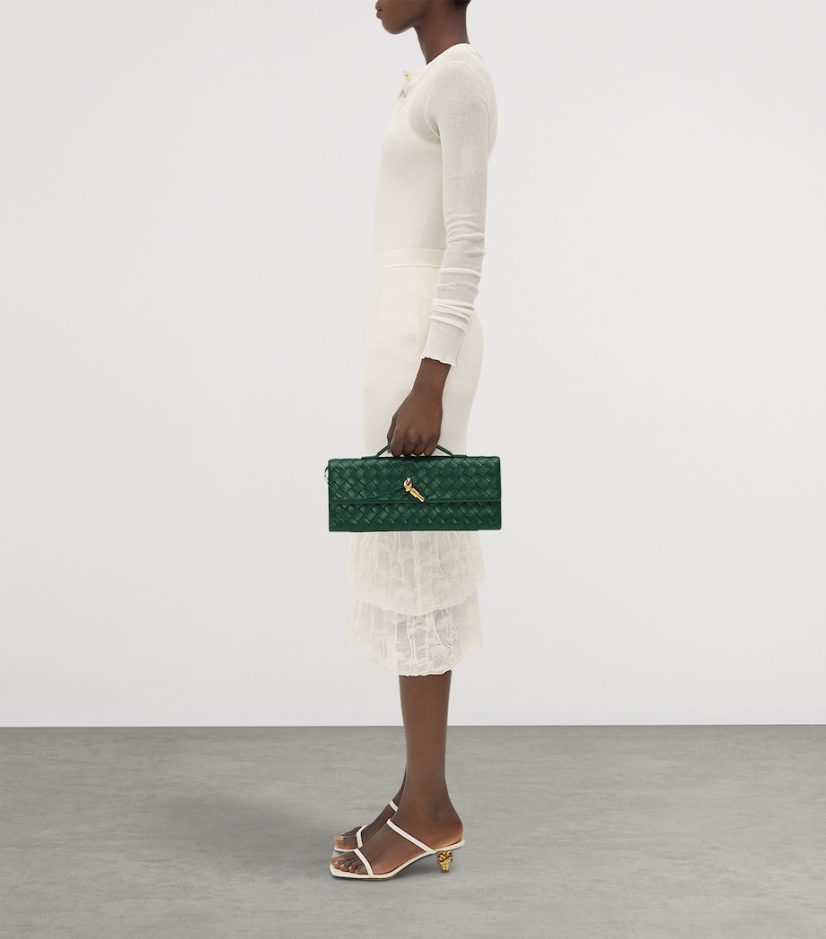 Bottega Veneta Intrecciato Leather Andiamo Clutch Bag Image 2