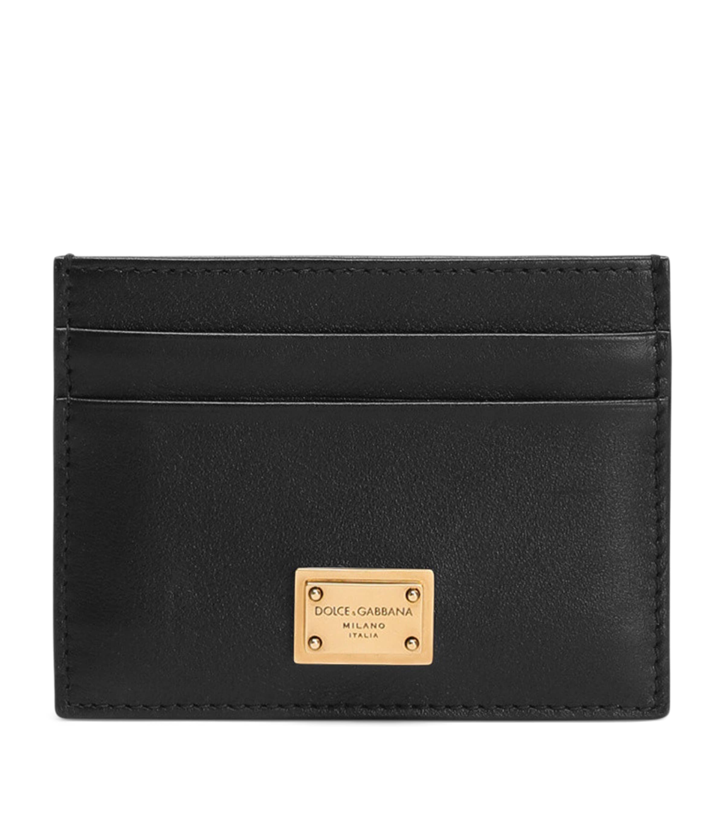 Dolce&Gabbana Leather Logo Plaque Card Holder Black Image 1