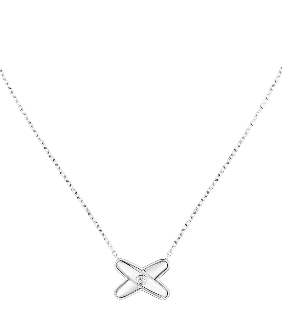 White Gold and Diamond Jeux de Liens Pendant Necklace WHITE GOLD Image 1