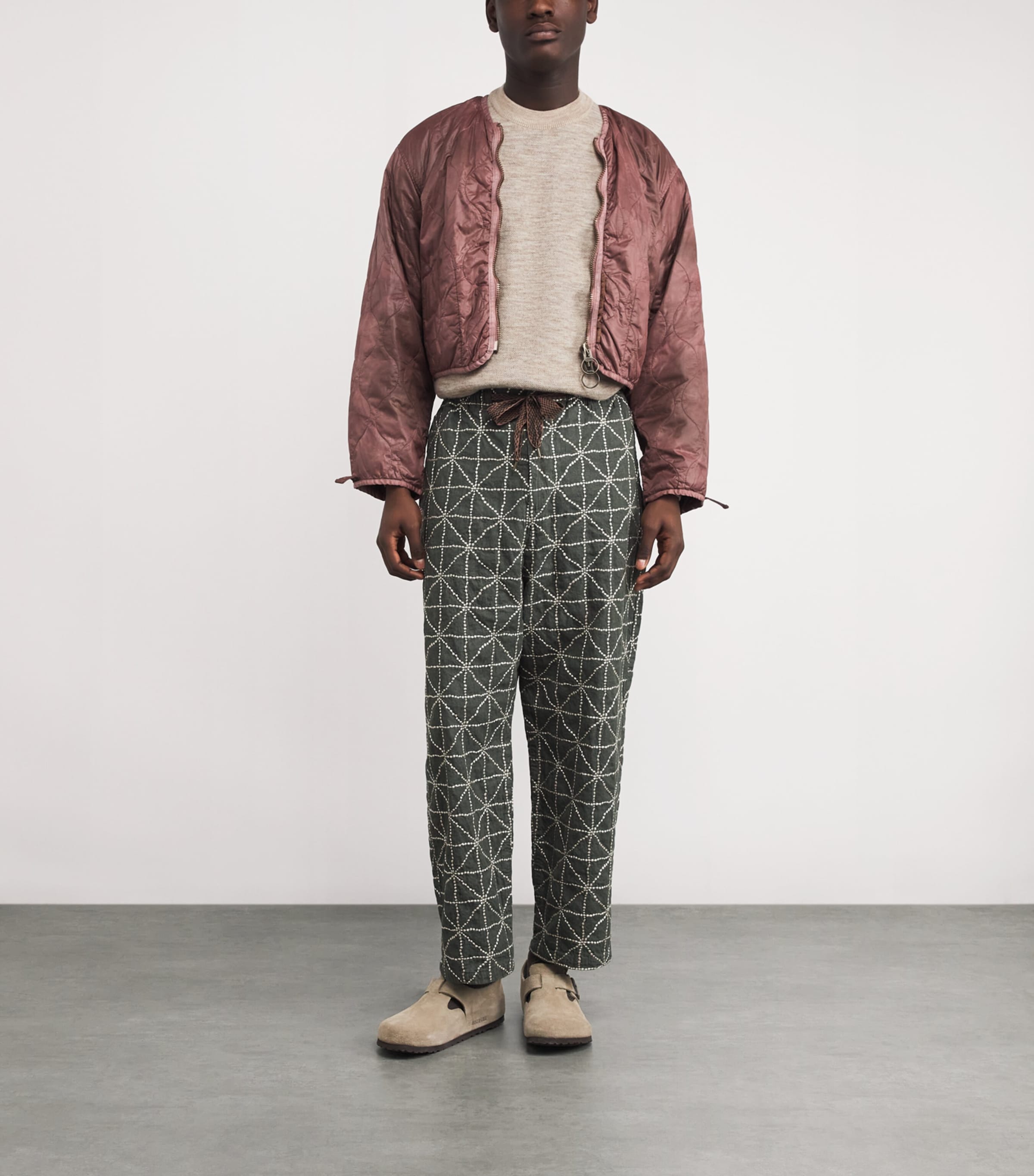 Wool Bandana Jacquard Sweater BROWN Image 2