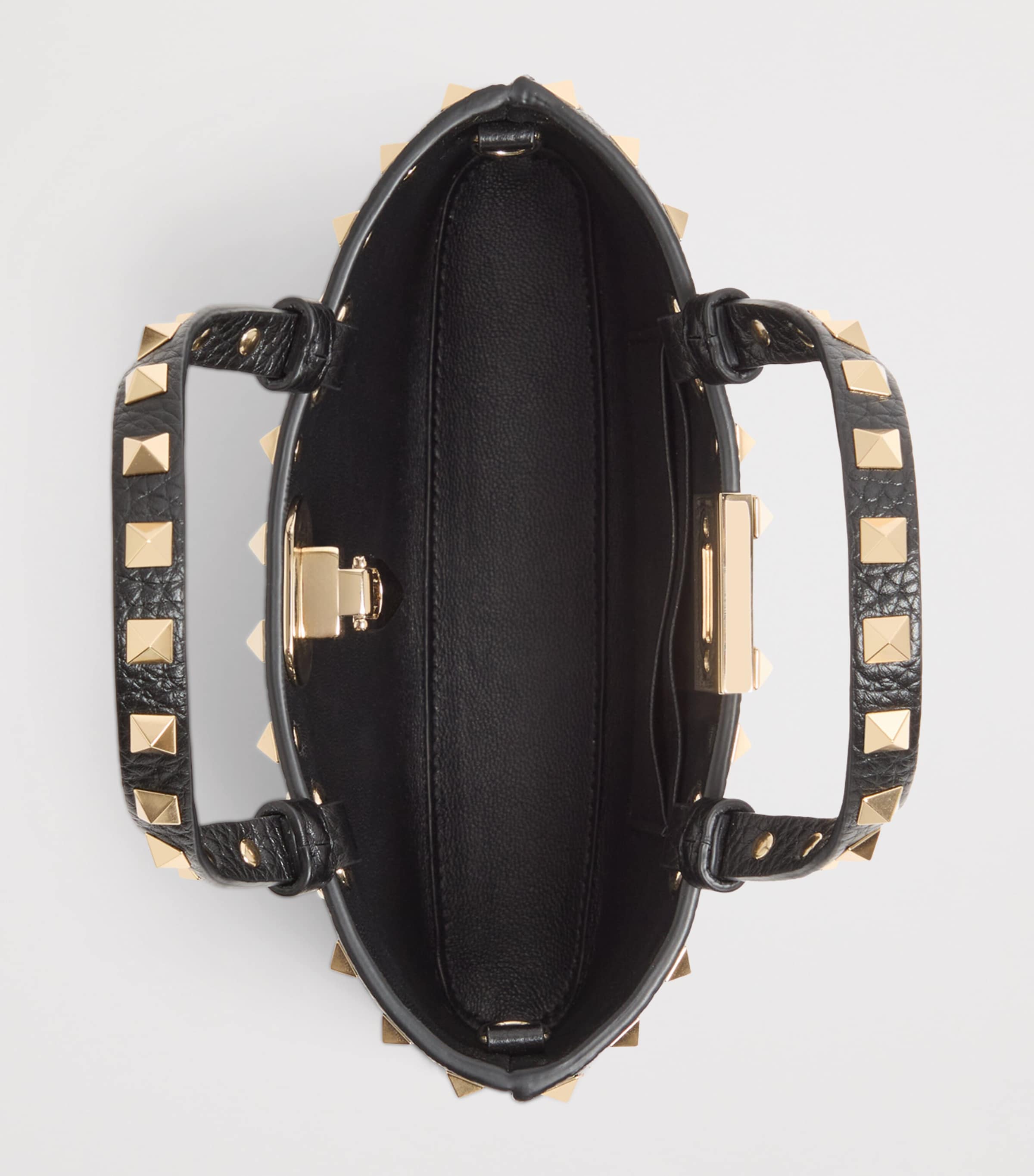 Mini Leather Rockstud Top-Handle Bag C2J Image 5
