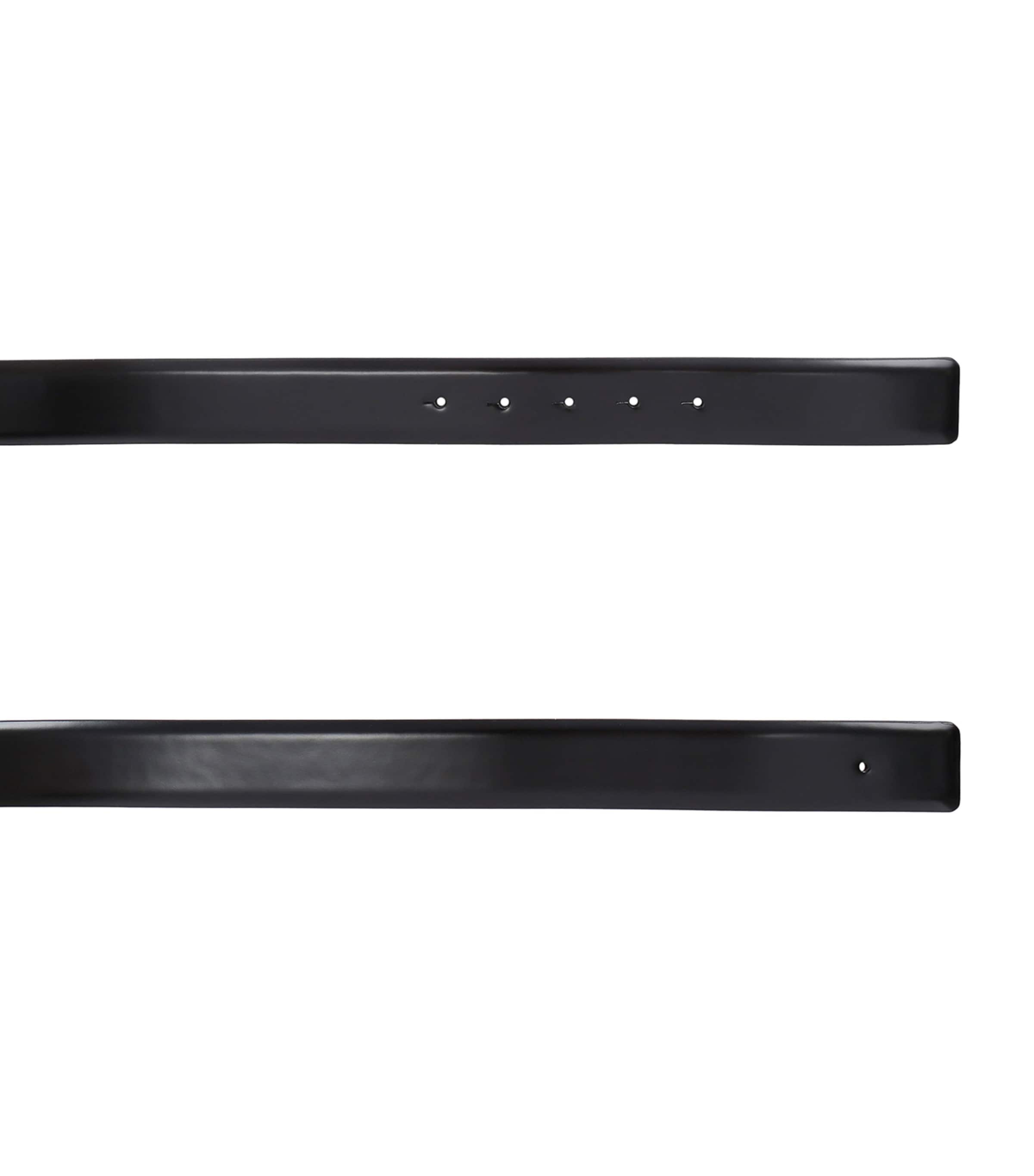 Leather Belt Strap BLACK Image 2