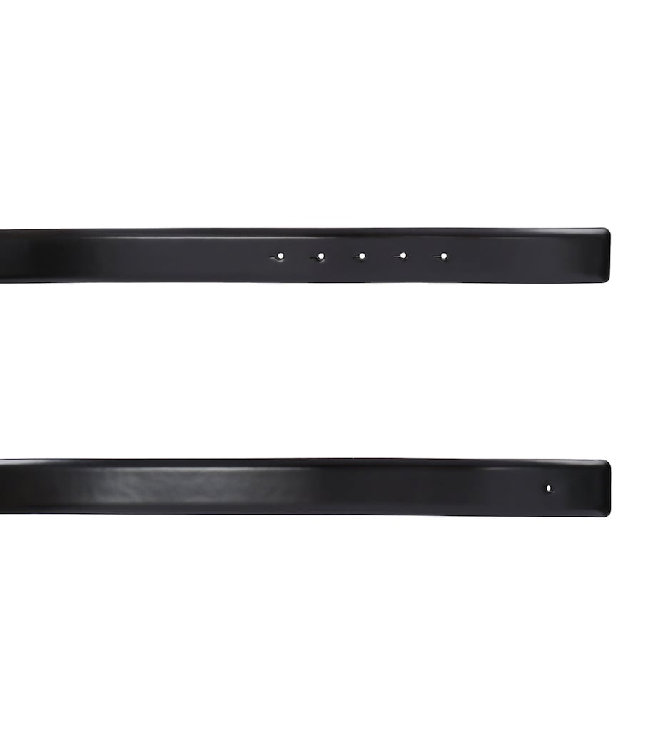 Leather Belt Strap BLACK Image 2