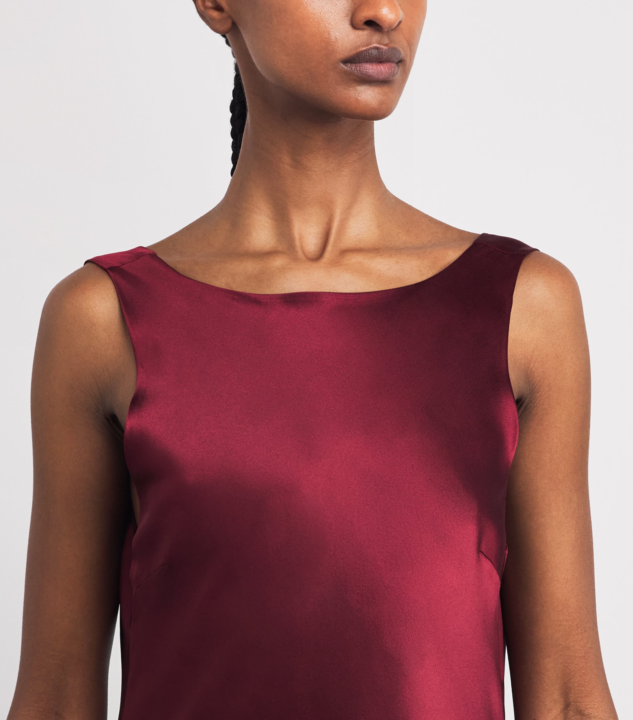 Kiki de Montparnasse Womens Silk Welcome Back Mini Dress Ruby Ruby Image 3