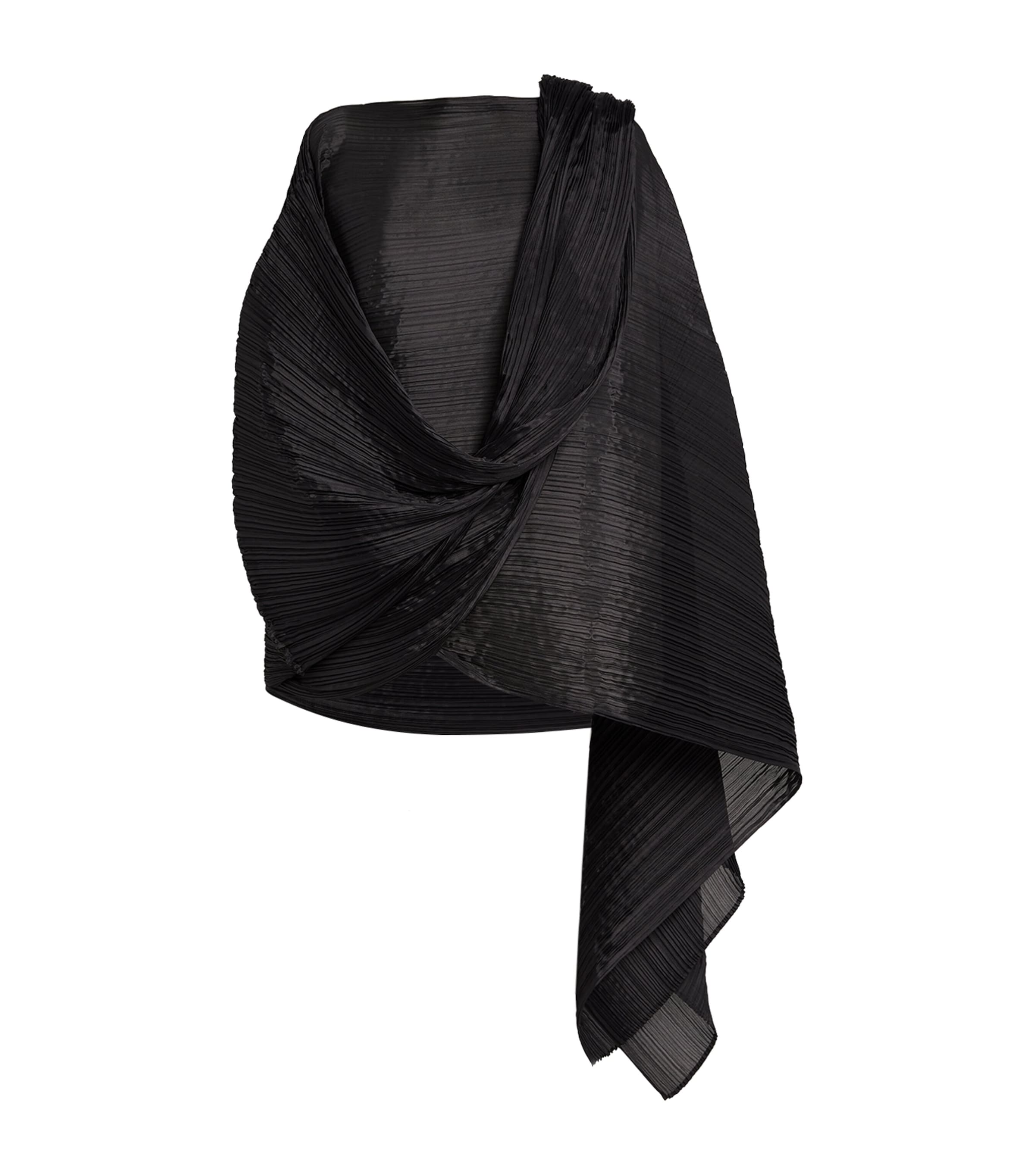 Shop Issey Miyake Basics Madame-t Stole In Black