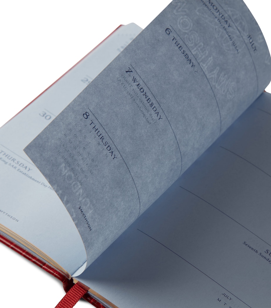 Smythson Leather Panama Weekly Diary 2027 Red Image 3