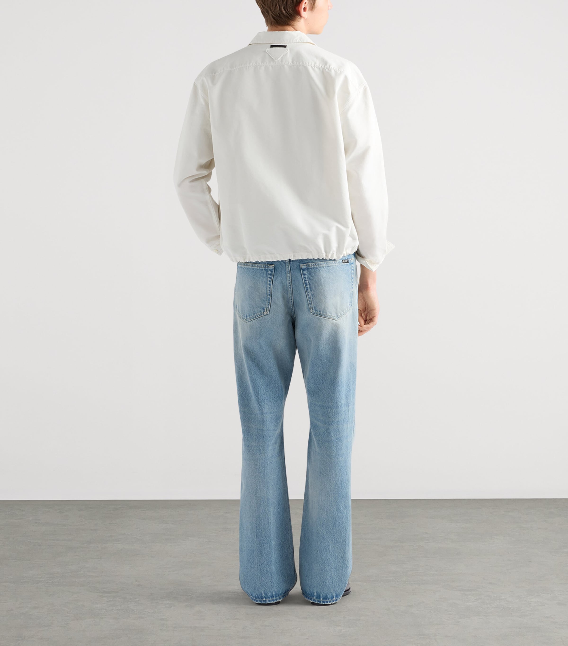 Prada Mens Cotton Blouson Field Jacket Neutral Image 5