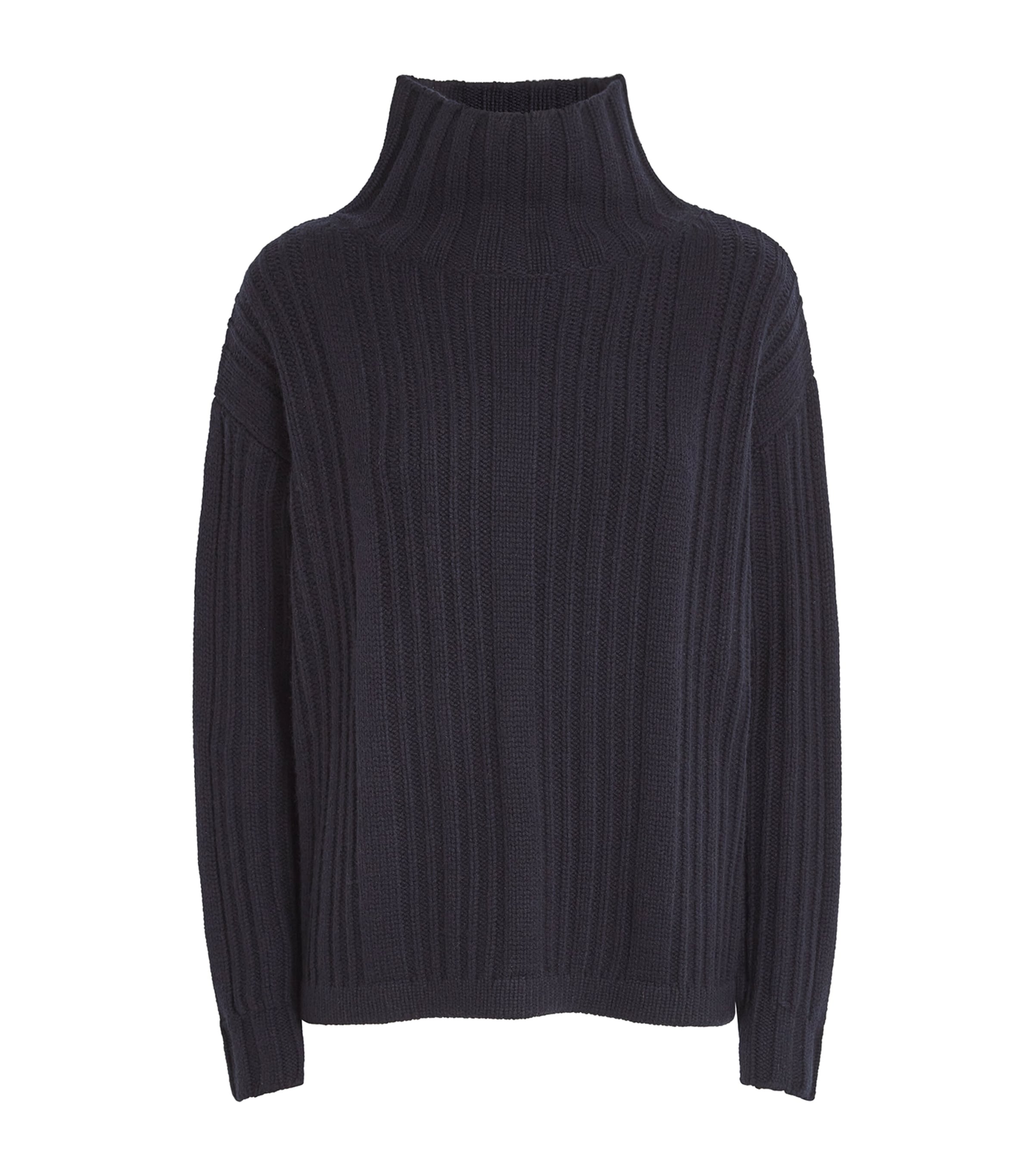 Shop Max Mara Wool Ribbed Sweater In Blue