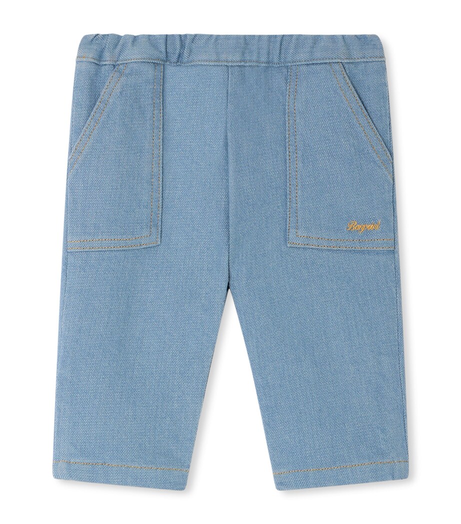 Bonpoint Organic Cotton Jeans (6-18 Months) Bleu Gris Image 1