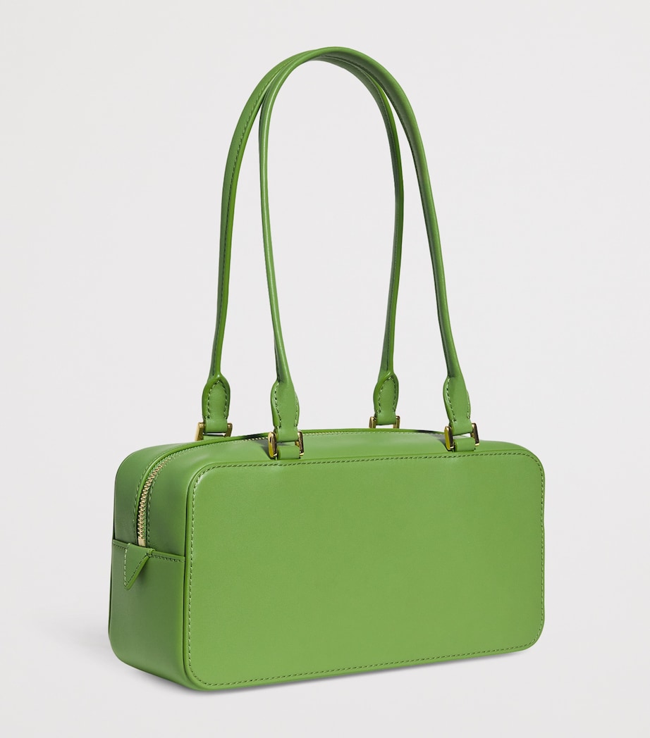 Veronica Beard Leather Boxy Shoulder Bag Lemongrass Image 3