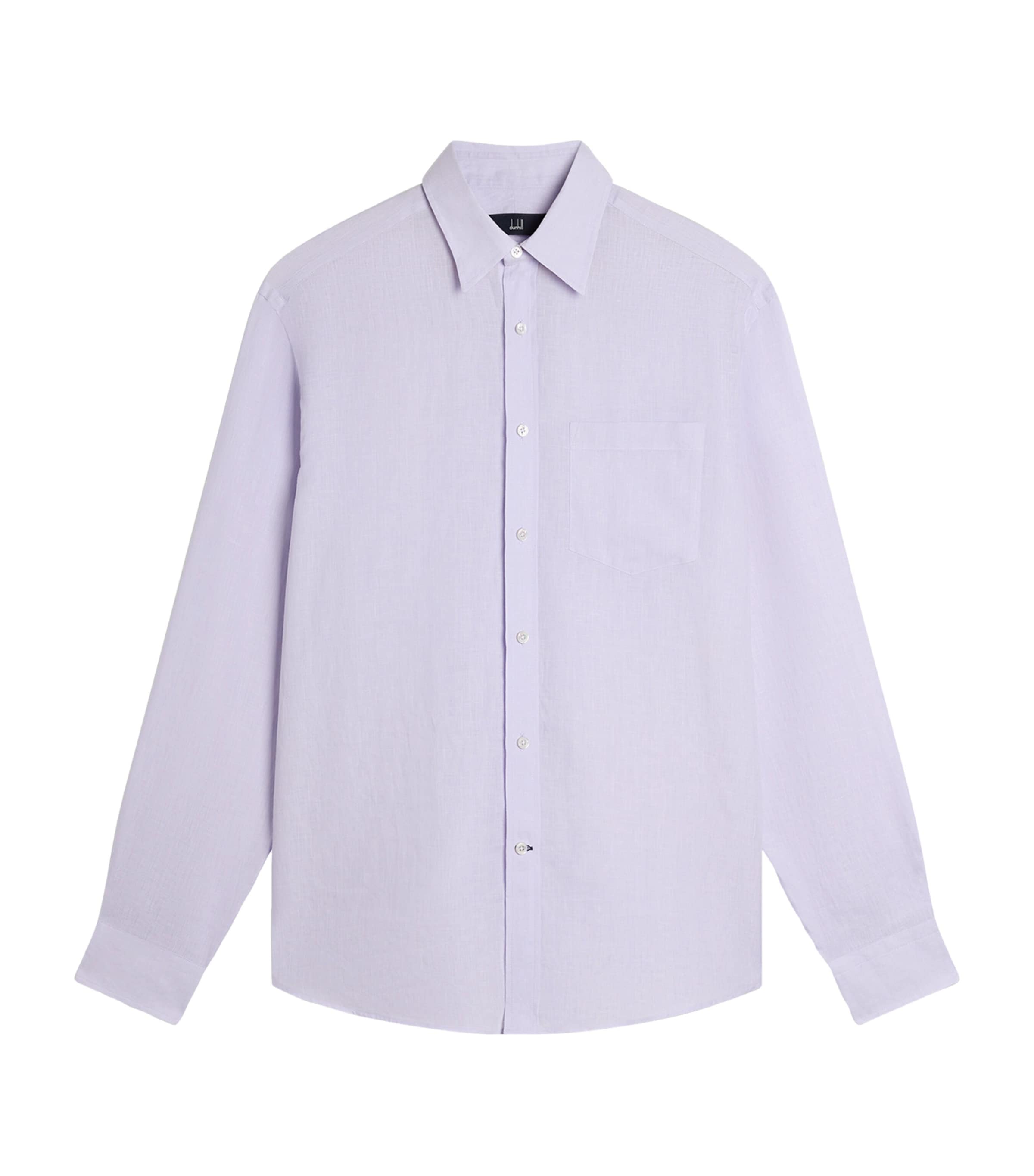 Dunhill Mens Linen Button-Up Shirt Image 1