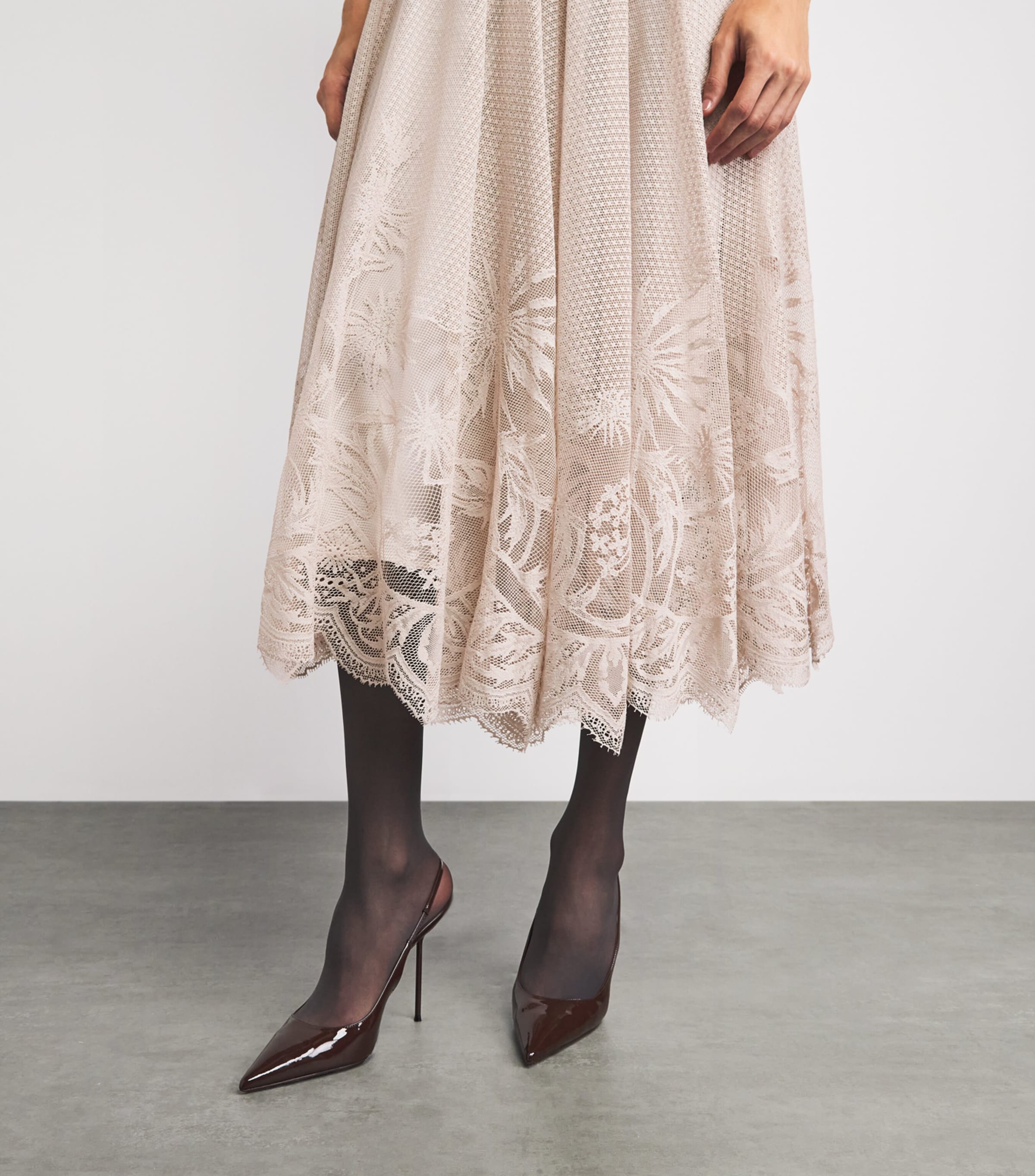 Fabiana Filippi Womens Lace Jacquard Midi Dress Casha Image 5