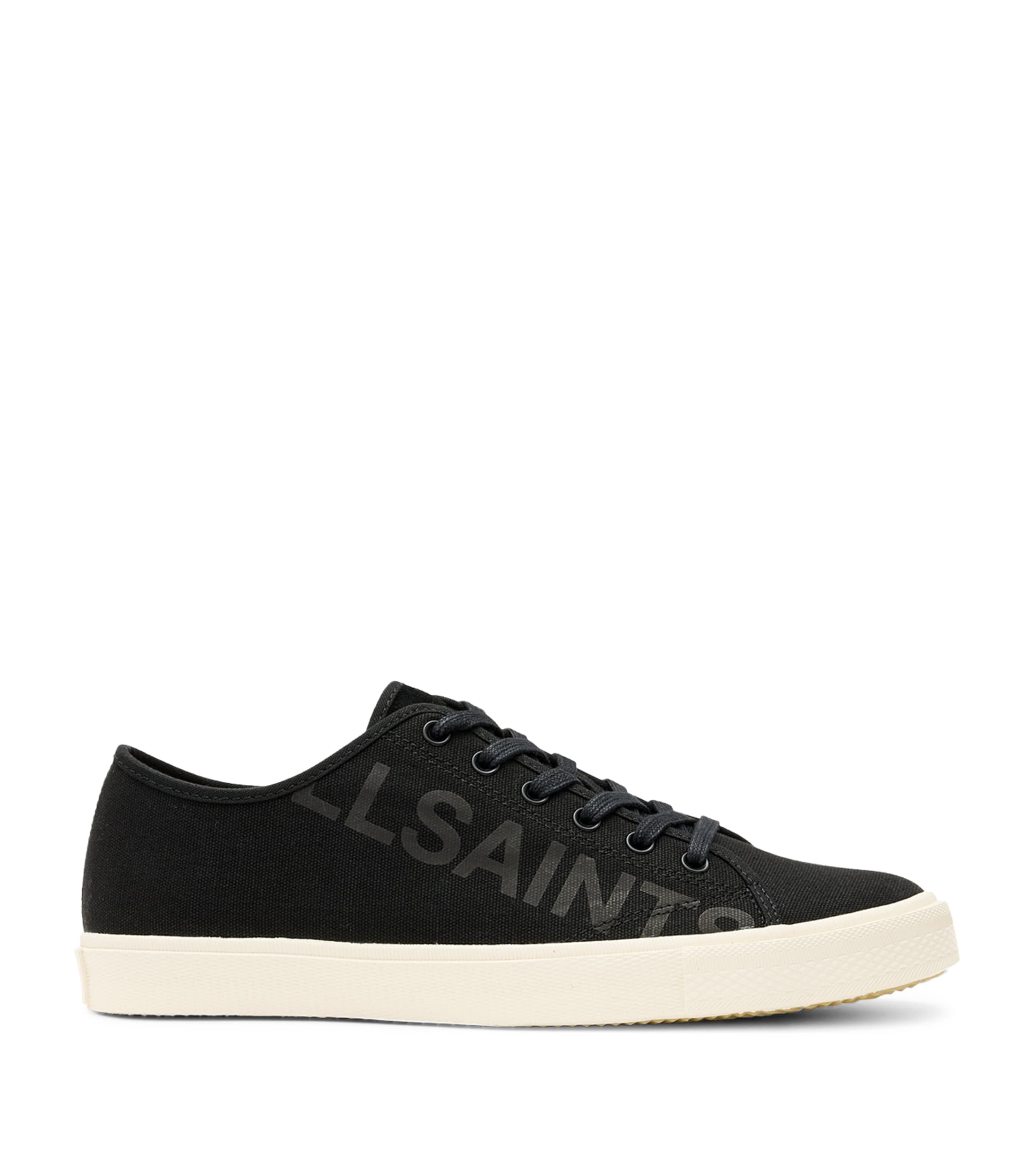 Shop Allsaints Biggy Logo Low-top Sneakers In Black