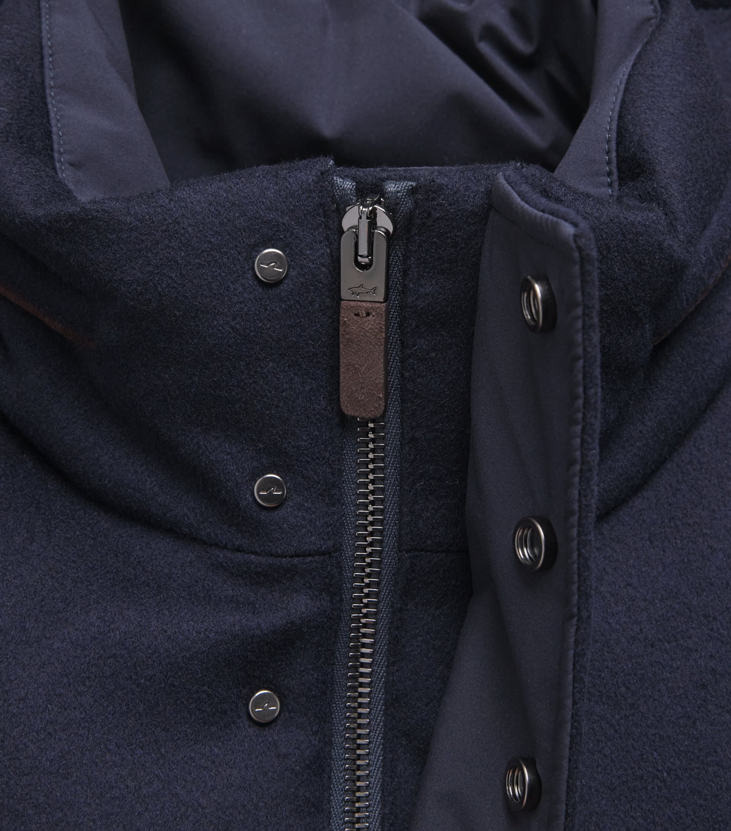 Paul & Shark Mens Cashmere Padded Hybrid Coat Blue Image 6