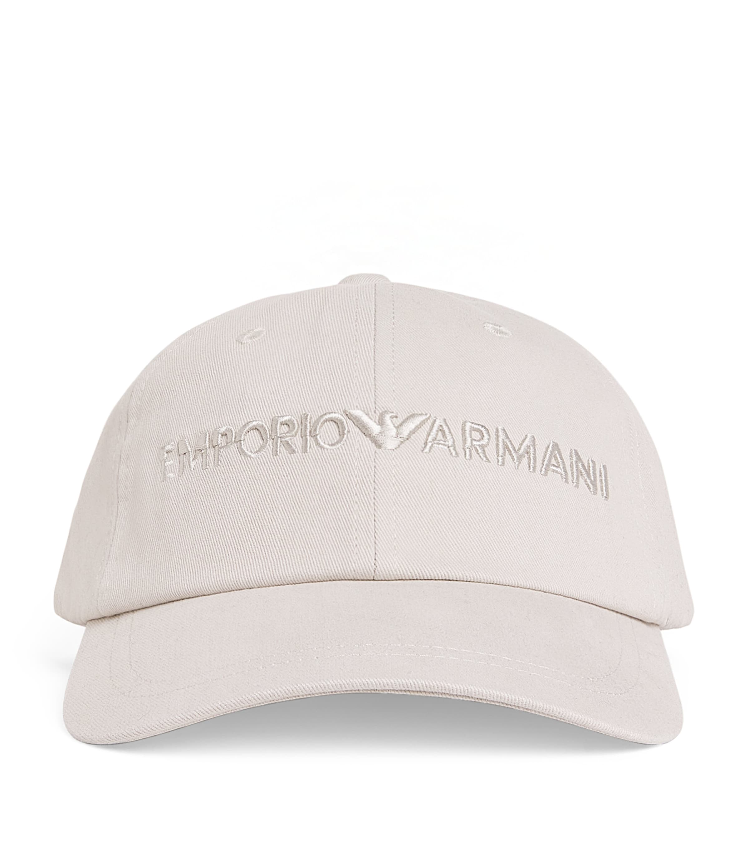 Emporio Armani Branded Curved Peak Baseball Cap In Neutral