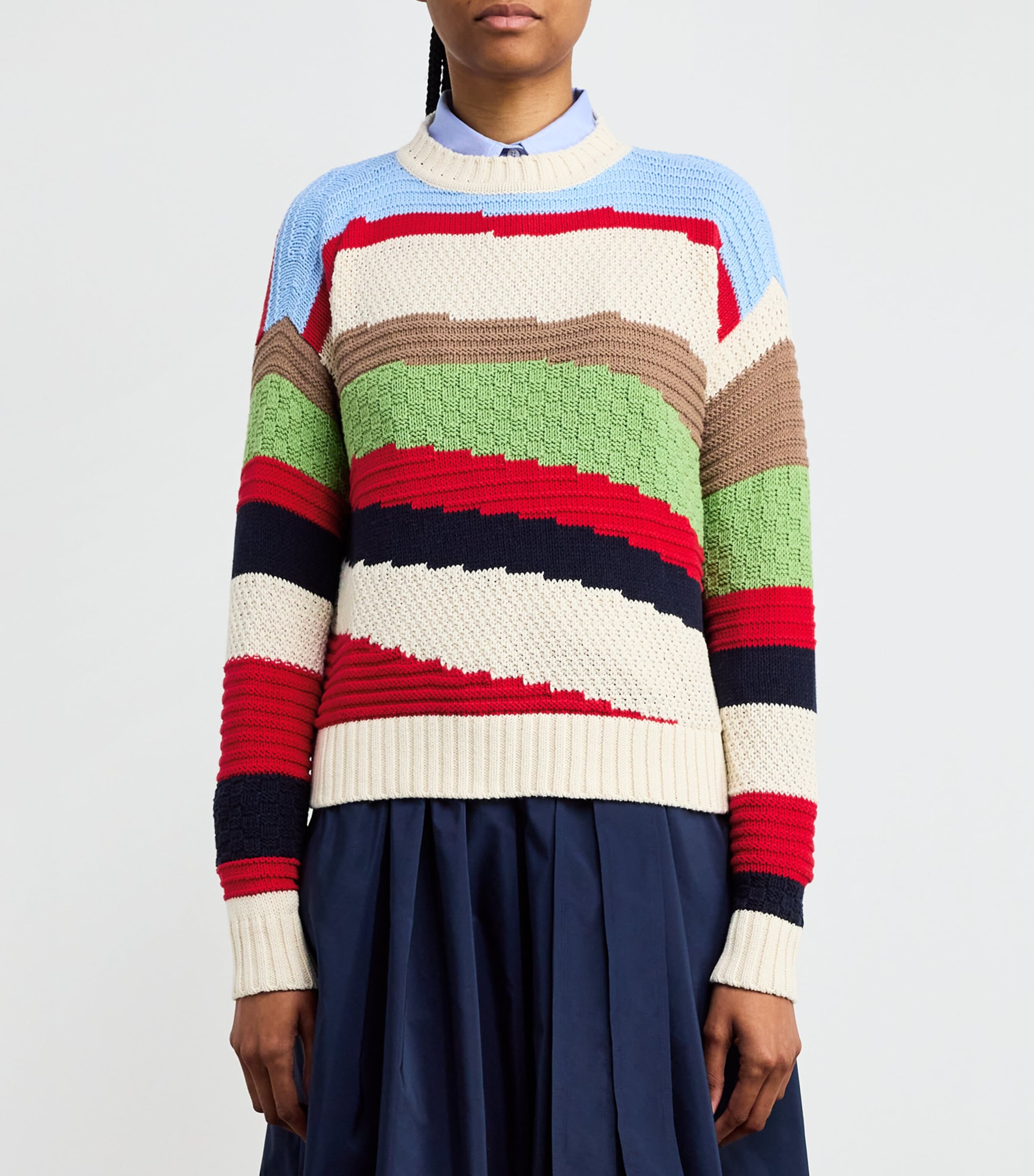 Cotton-Blend Jacquard Sweater MULTICOLOUR Image 3