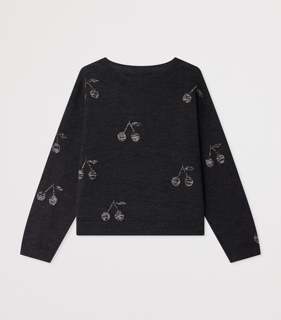 Wool Cherry Sweater (4-8 Years) GRIS FONCE Image 2