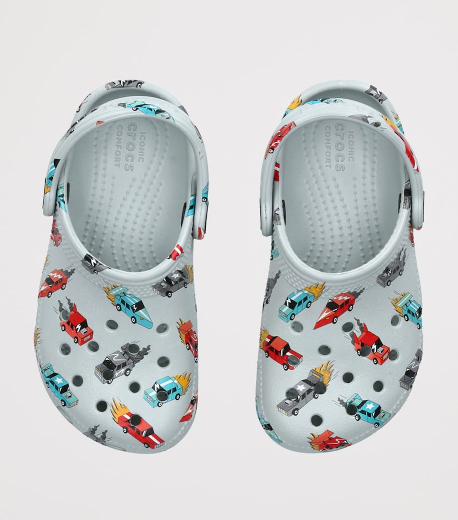 Race Car Print Clogs GREY Image 4