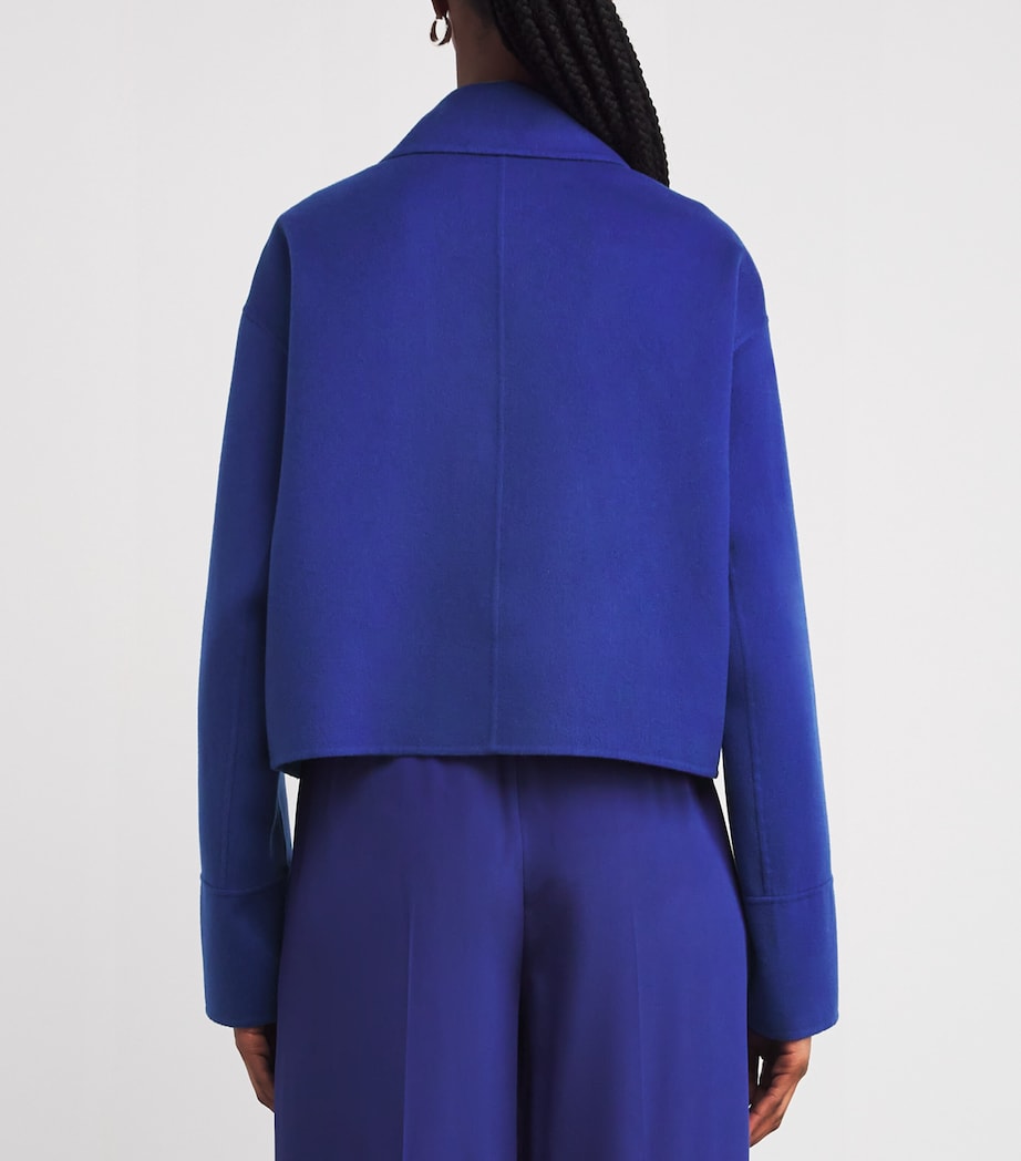 Wool-Silk Gerrard Coat COBALT Image 4