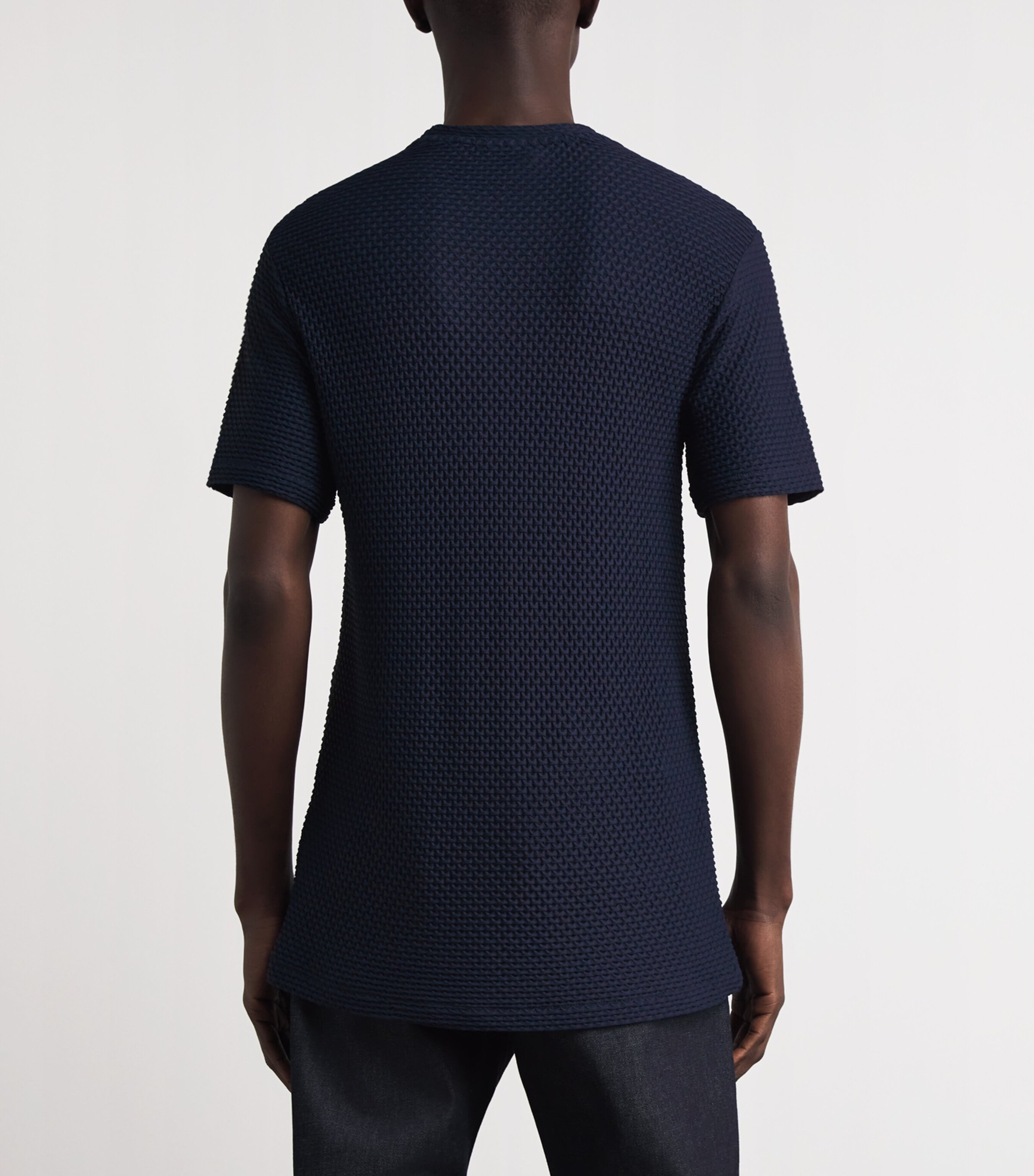 Emporio Armani Mens Textured T-Shirt Image 5