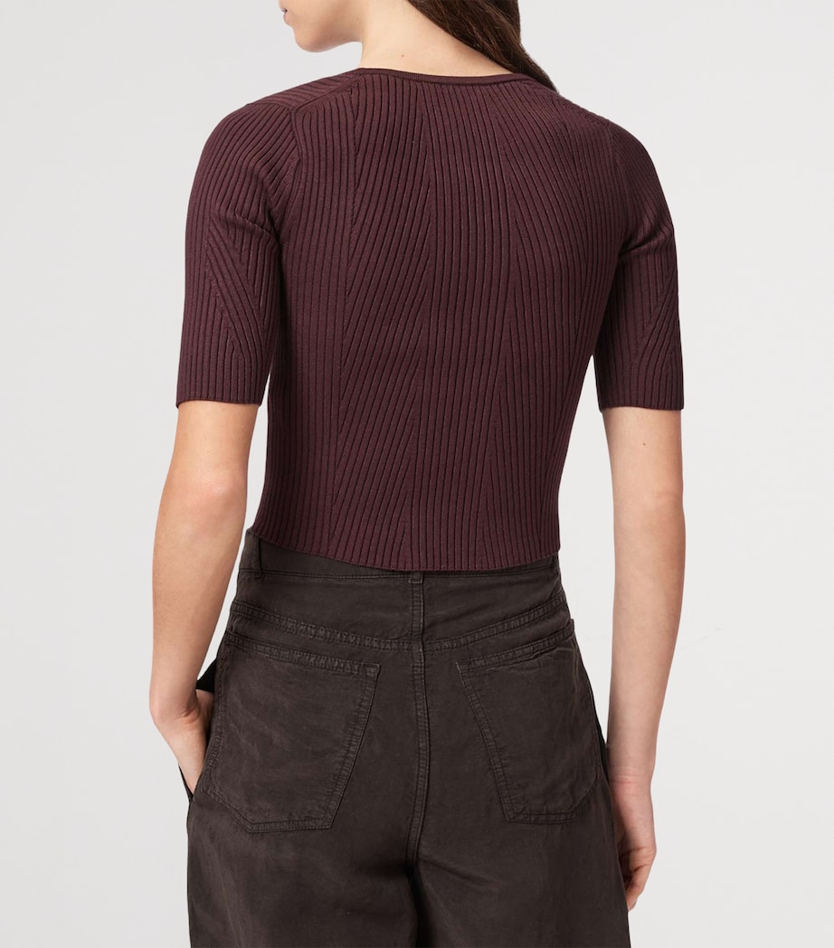 AllSaints Womens Cruz Hally Top Burnt Brown Image 4