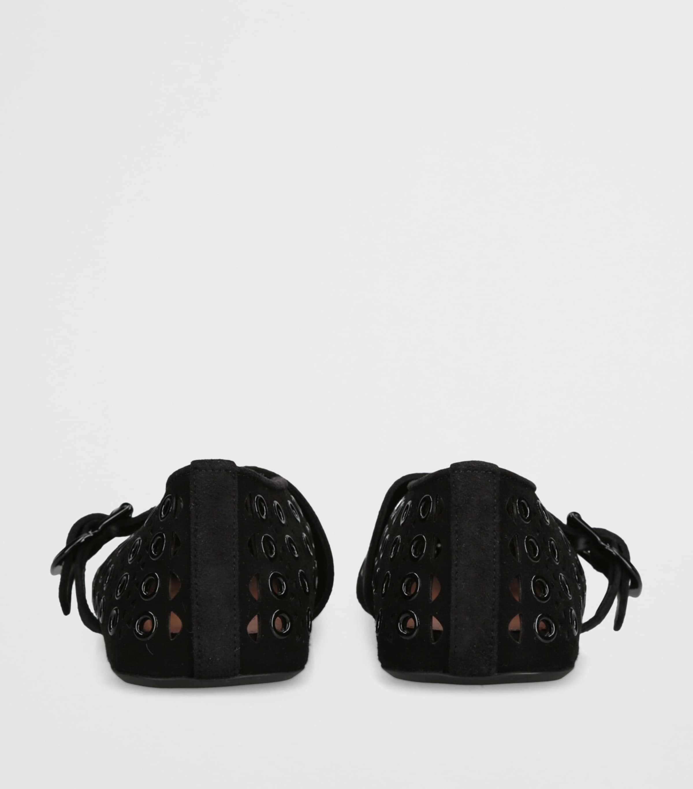 Suede Vienne Ballet Flats BLACK Image 2