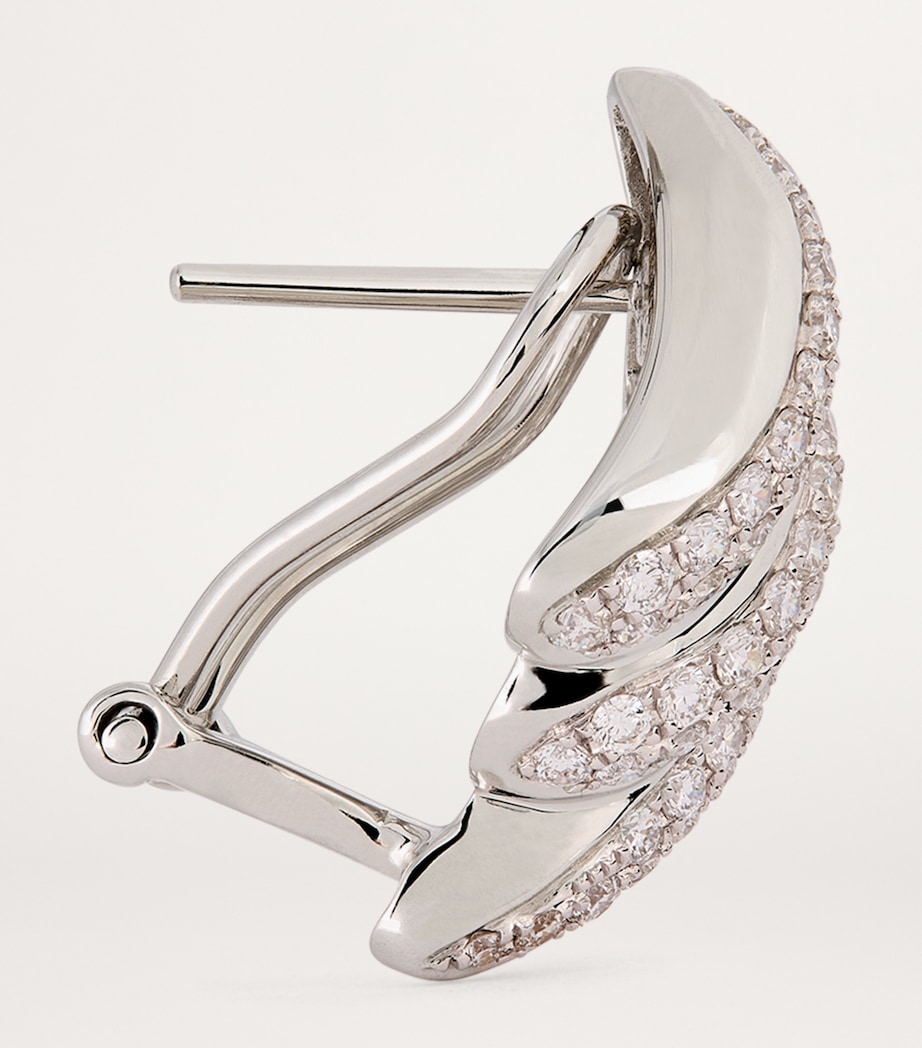 White Gold and Diamond Claire Earrings WHITE GOLD Image 3
