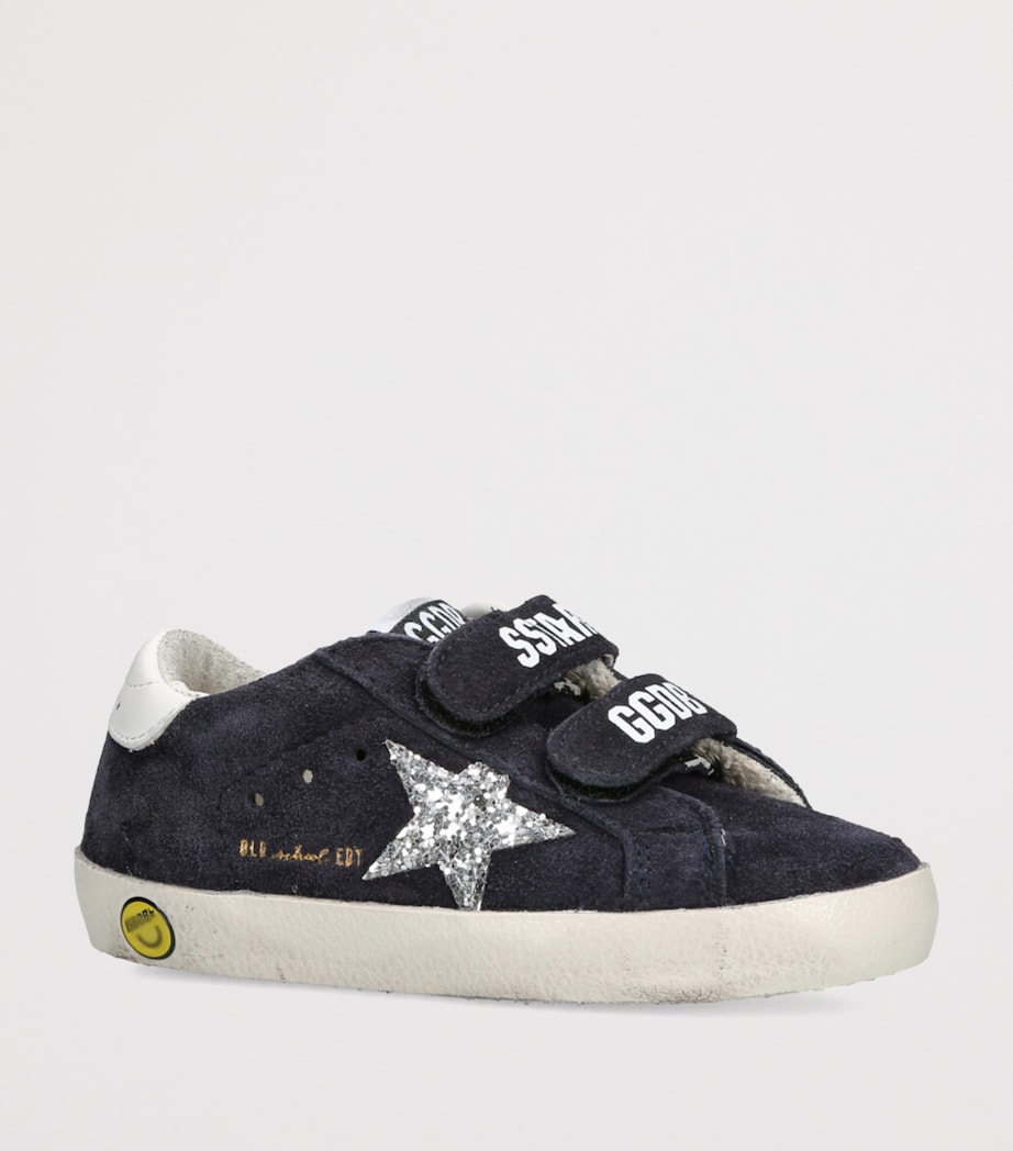 Leather Old School Sneakers NAVY Image 3