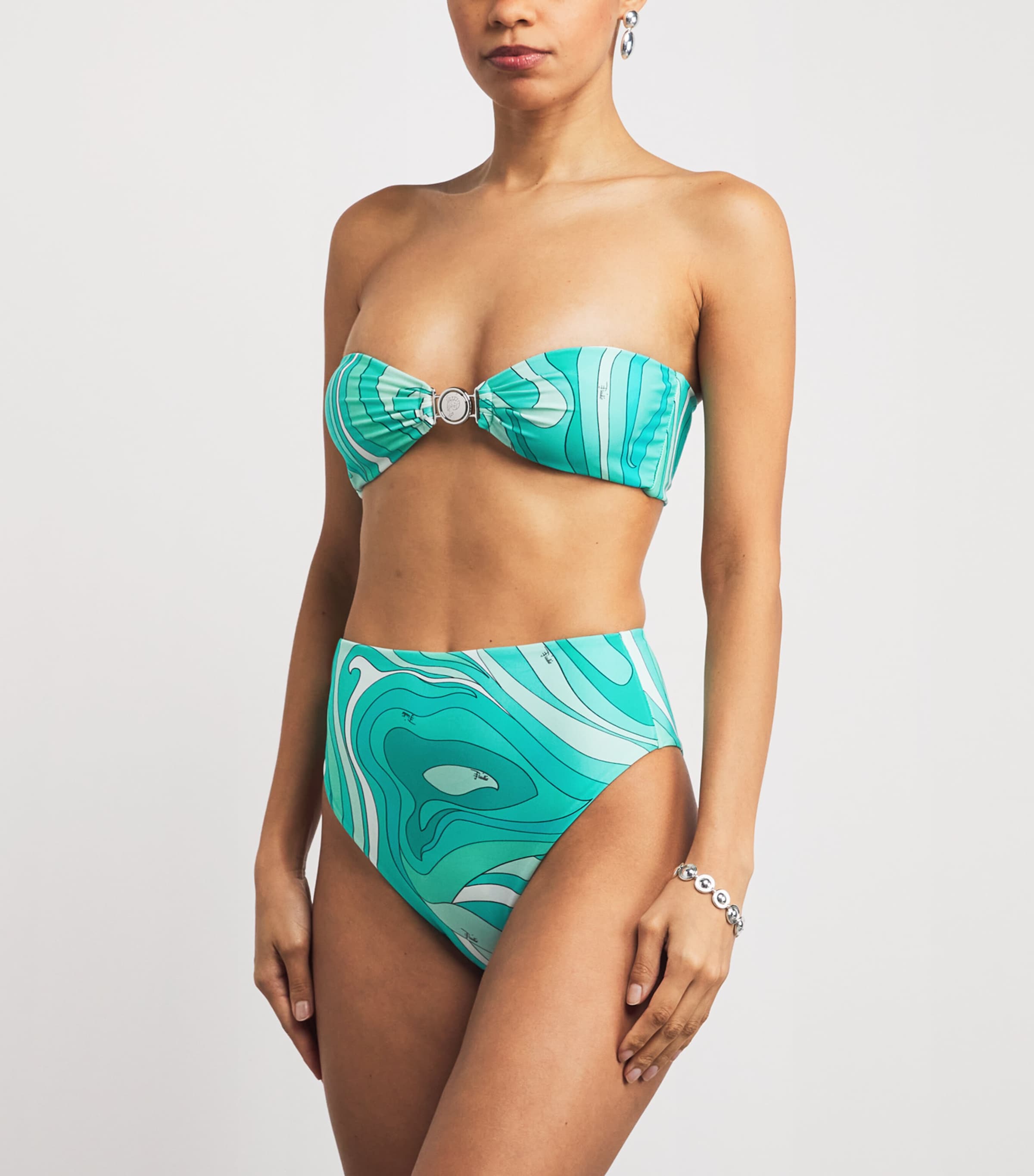Marmo Bandeau Bikini Top 067/TURQUOISE Image 2