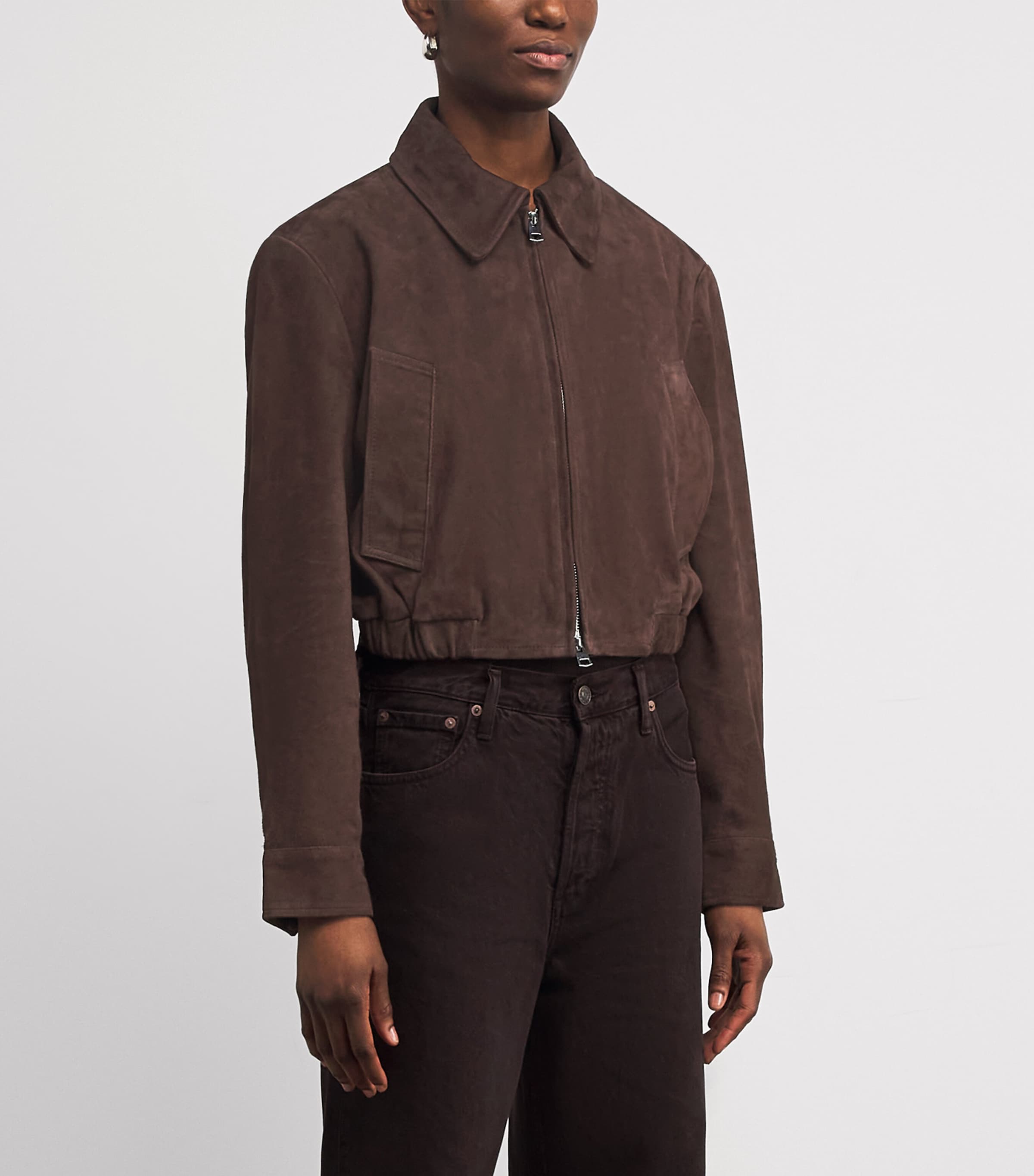 Suede Nahla Cropped Jacket ROTO Image 3
