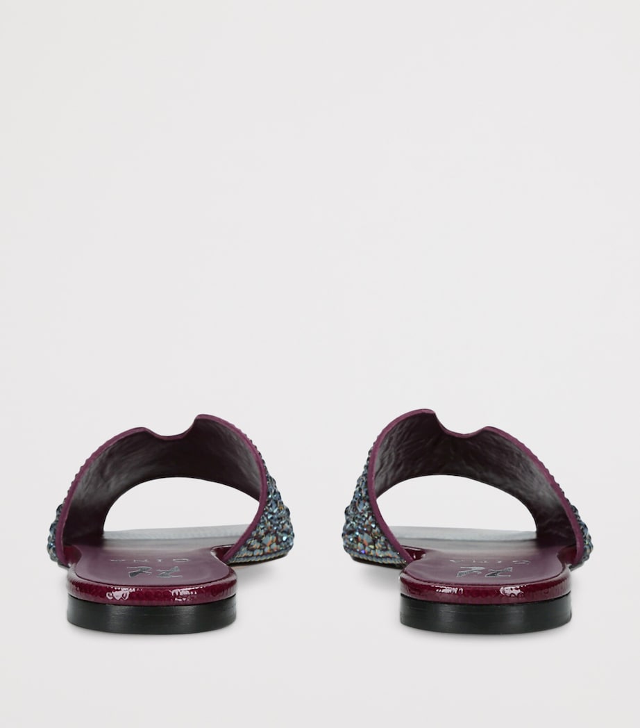 Leather Embellished Amalfi Sandals WINE Image 2